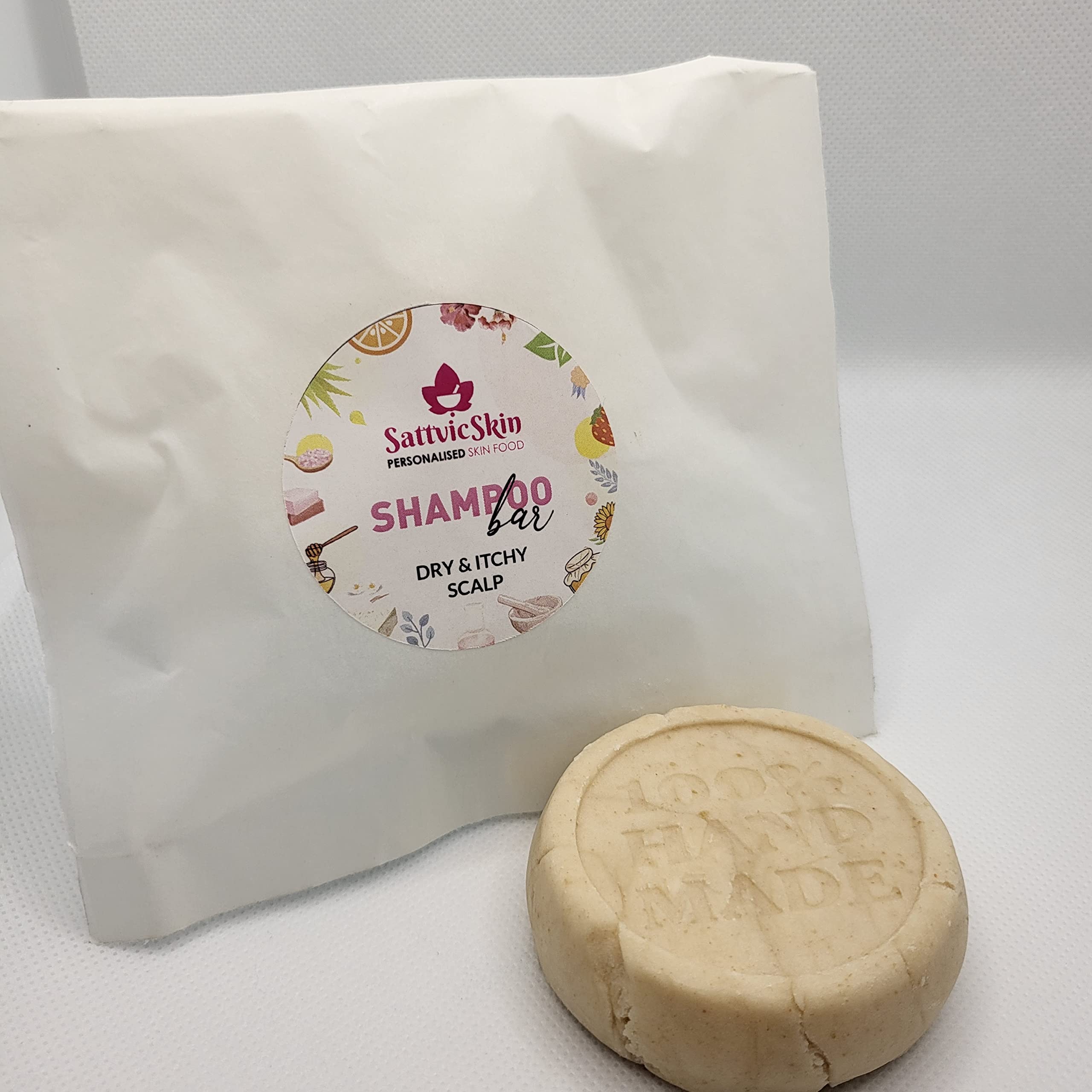 Natural Dry Scalp Shampoo Bar with Shea Butter & Flaxseed Oil - 100% Plant-Based, Vegan, Eco-Friendly Handmade Shampoo for Itchy Scalp & Hair Care - Perfect for Sensitive Scalp & Sustainable Bathroom Routine