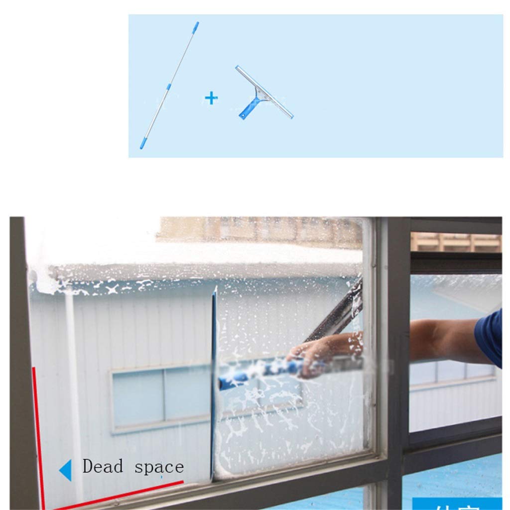 **Premium Shower Squeegee with Microfiber Scrubber – Telescopic Adjustable Rubber Glass Wiper for Mirror, Shower, Car & Window – Includes Watering Can (35cm Brush Head) – Ideal for Bathroom, Kitchen & Auto Cleaning**