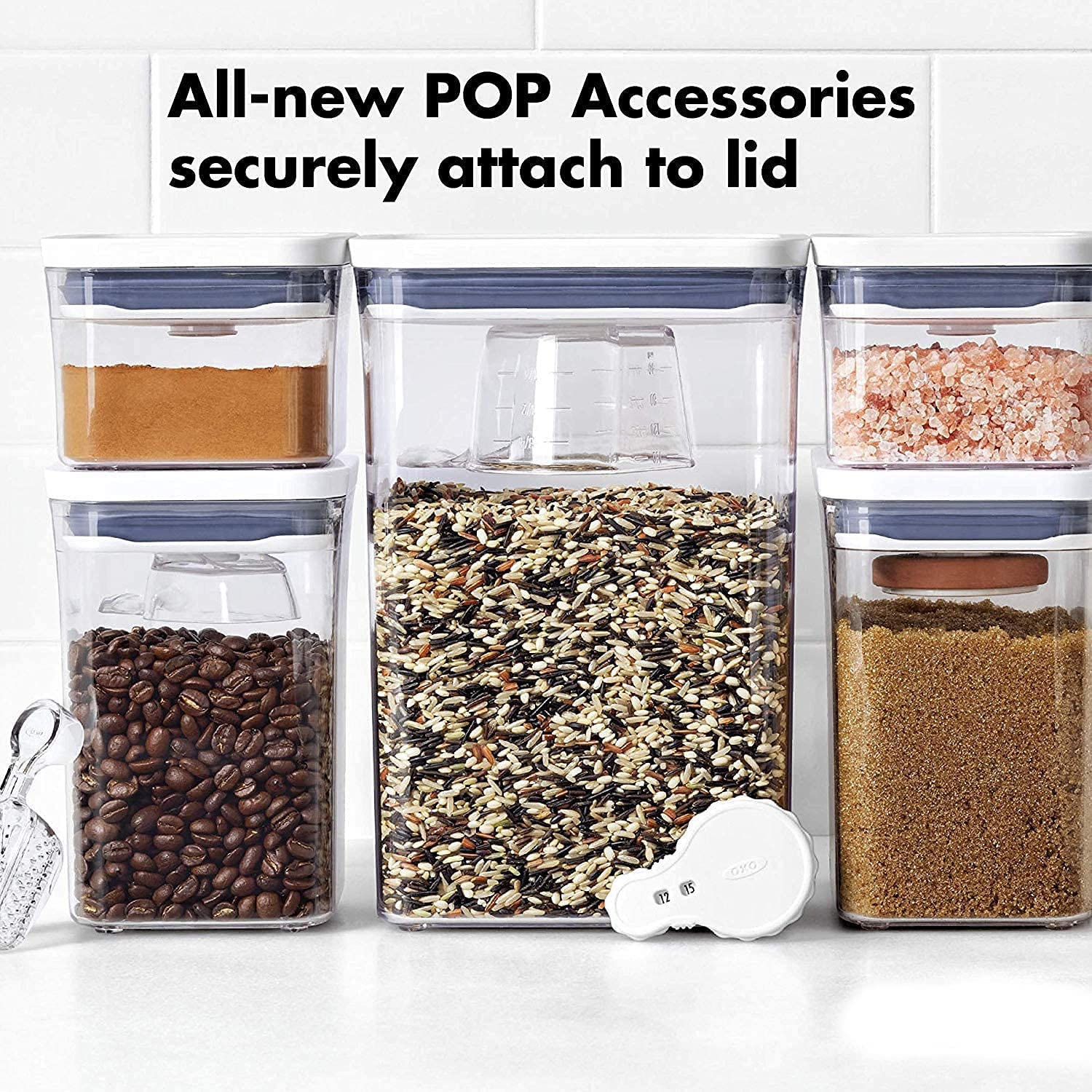 OXO GoodGrips 1.7 Quart Airtight Food Storage Containers - Set of 4 Rectangle POP Containers for Coffee, Tea, Sugar, Flour & Dry Goods | Kitchen & Pantry Organization