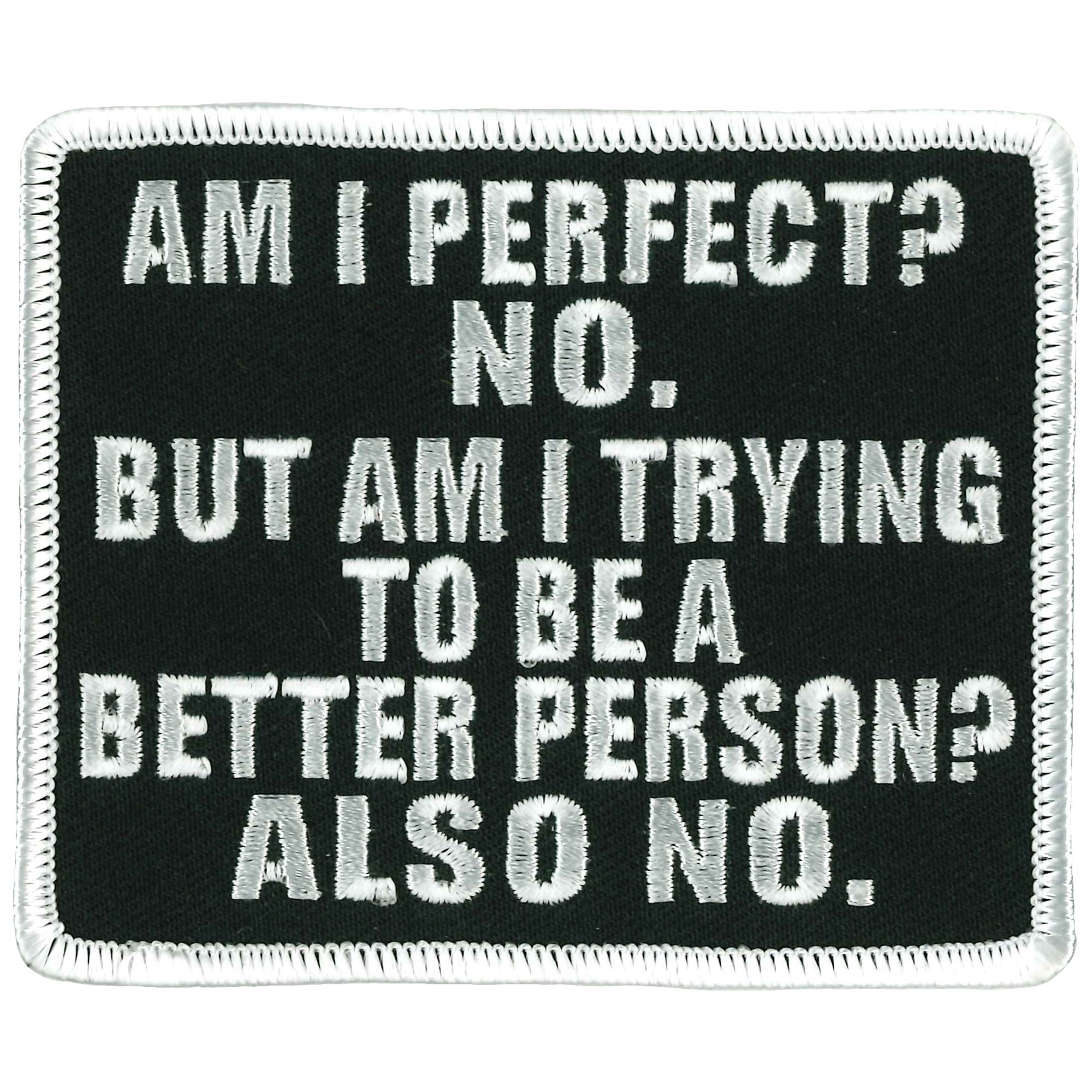 Better Person Patch - Motivational Iron-On Embroidered Patch for Jackets, Hats & Bags | Self-Improvement & Positive Affirmation Accessory for DIY Crafts, Gifts & Everyday Inspiration