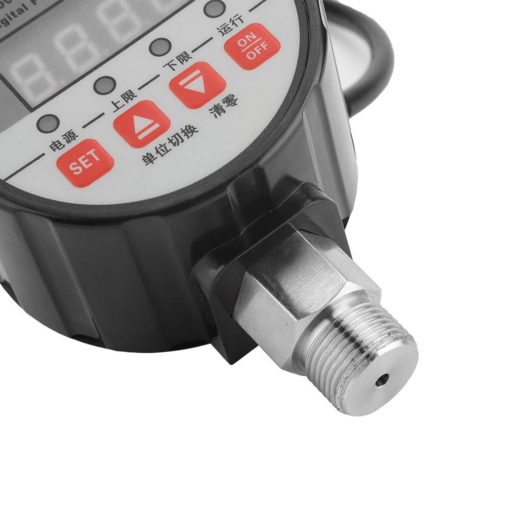 220V Digital Air Pressure Switch with 4-Digit LED Display - Precision Air Compressor Controller for Industrial & Home Workshop Use