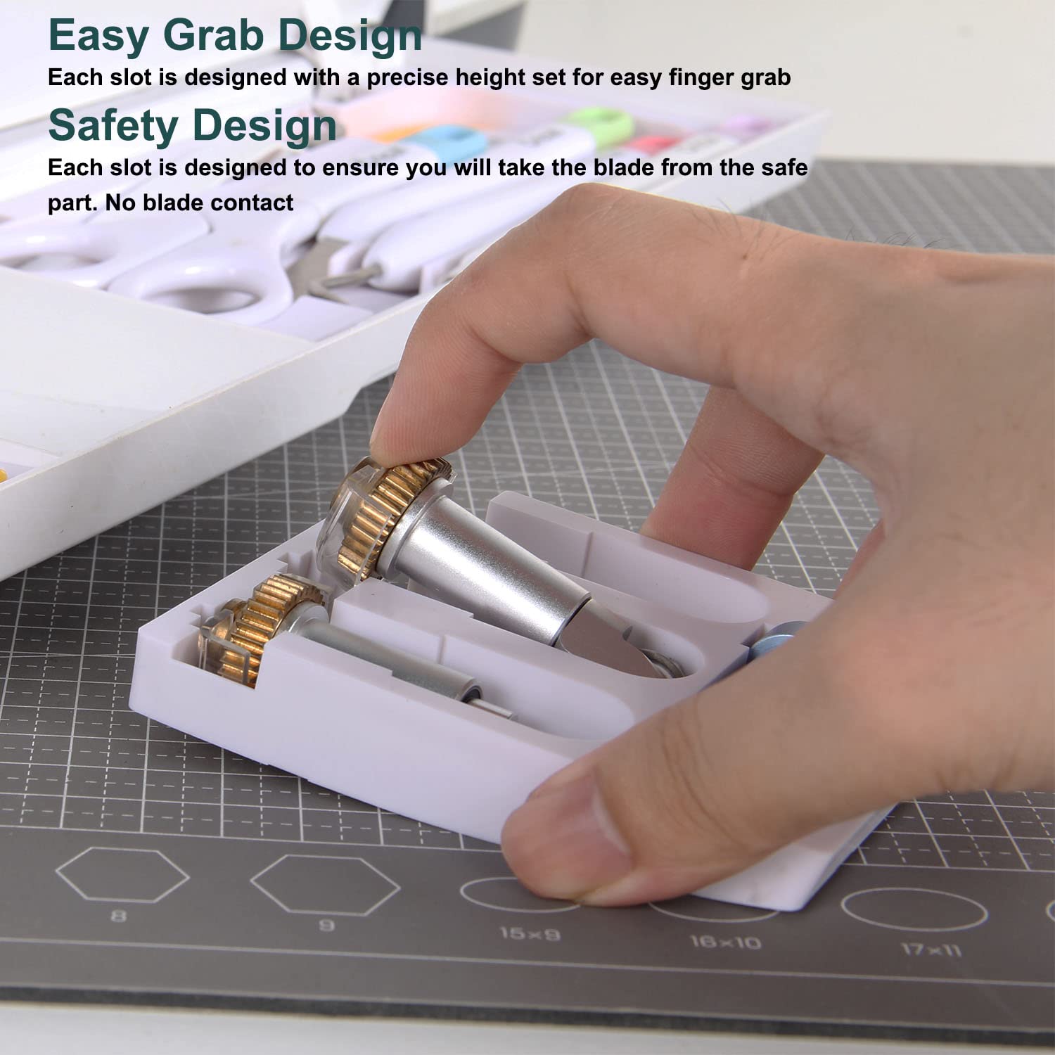 LOPASA Cricut Maker 4/3/Maker Tool Organizer - Blade Storage Accessories for Cutting Machines | Perfect for Craft Room Organization & DIY Project Supplies