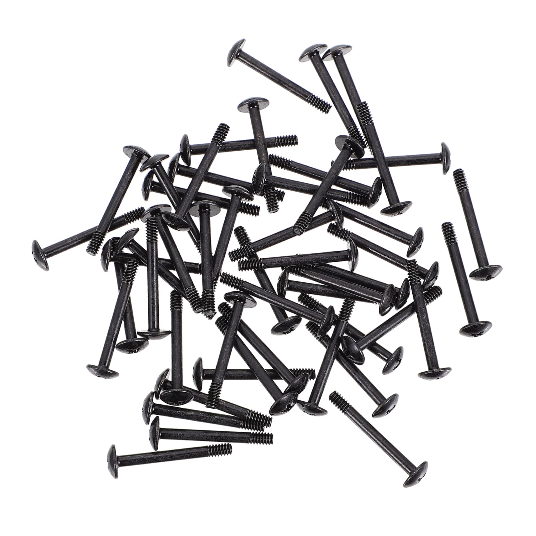 50PCS Black Self-Tapping Screws for Computer Case Fans - Jojofuny Premium Cooler Fan Mounting Kit with Long Screws & Rivets - Perfect for PC Builds, Case Fan Installation, and Cooling System Upgrades