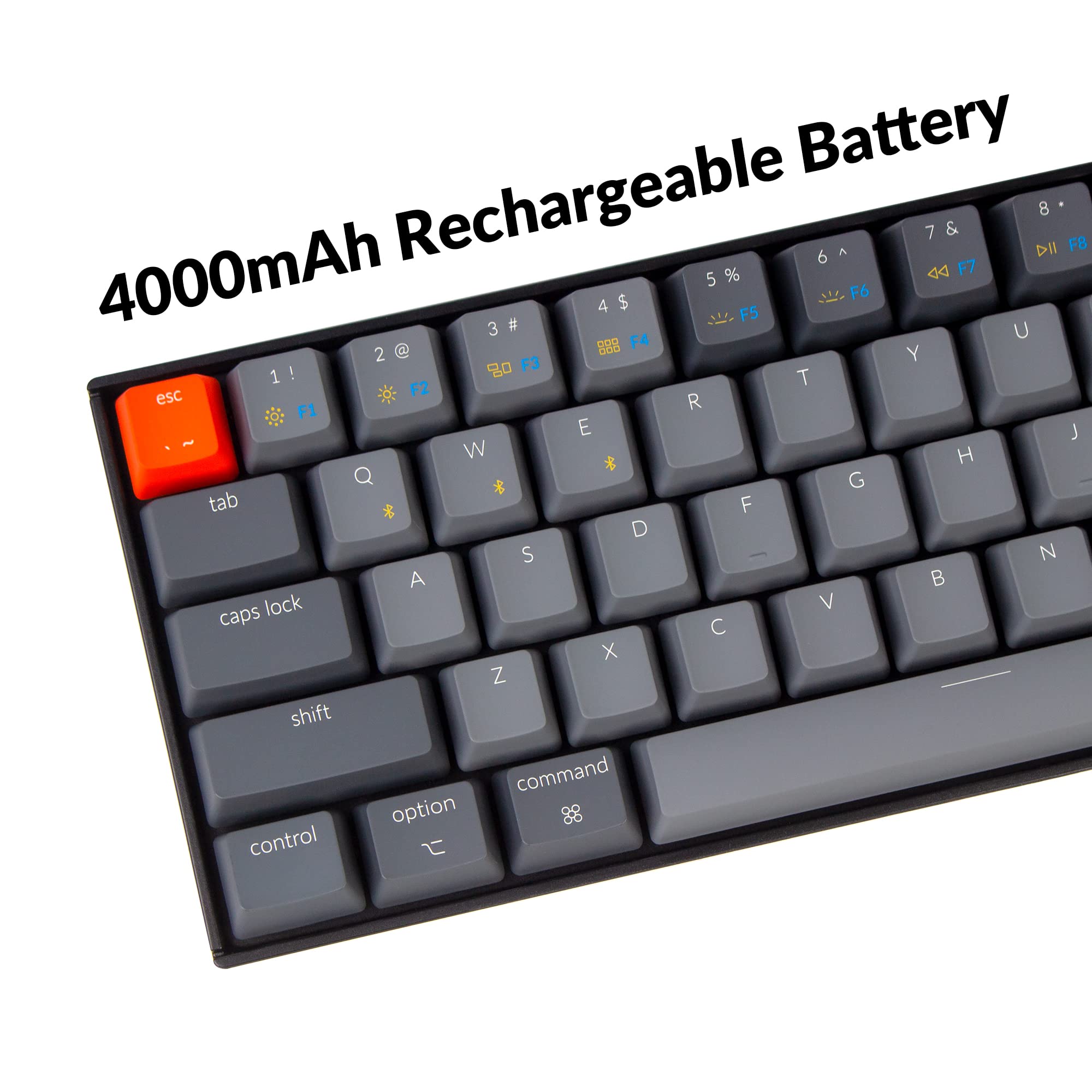 Keychron K12 60% Compact Mechanical Keyboard - Hot-Swappable Gateron G Pro Brown Switches, Bluetooth 5.1/USB Wired, White LED Backlit, 61-Key Layout for Mac & Windows - Perfect for Office Work, Gaming & Programming