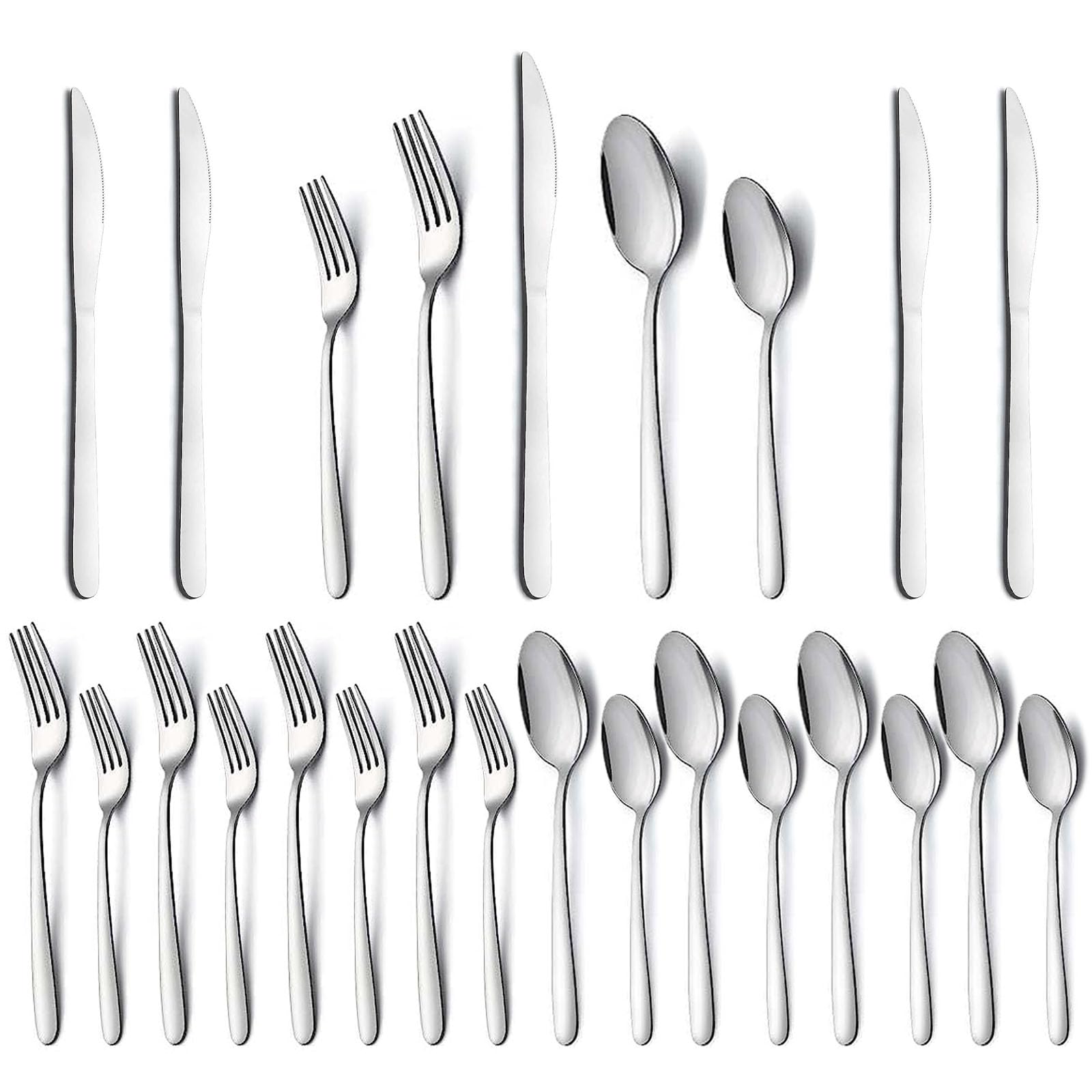Premium 20-Piece Stainless Steel Silverware Set for 4 - Polished Flatware with Forks, Spoons & Knives | Food-Grade Cutlery for Home, Kitchen, Restaurant & Hotel | Dishwasher Safe Utensils | Perfect for Dinner Parties, Weddings & Everyday Dining