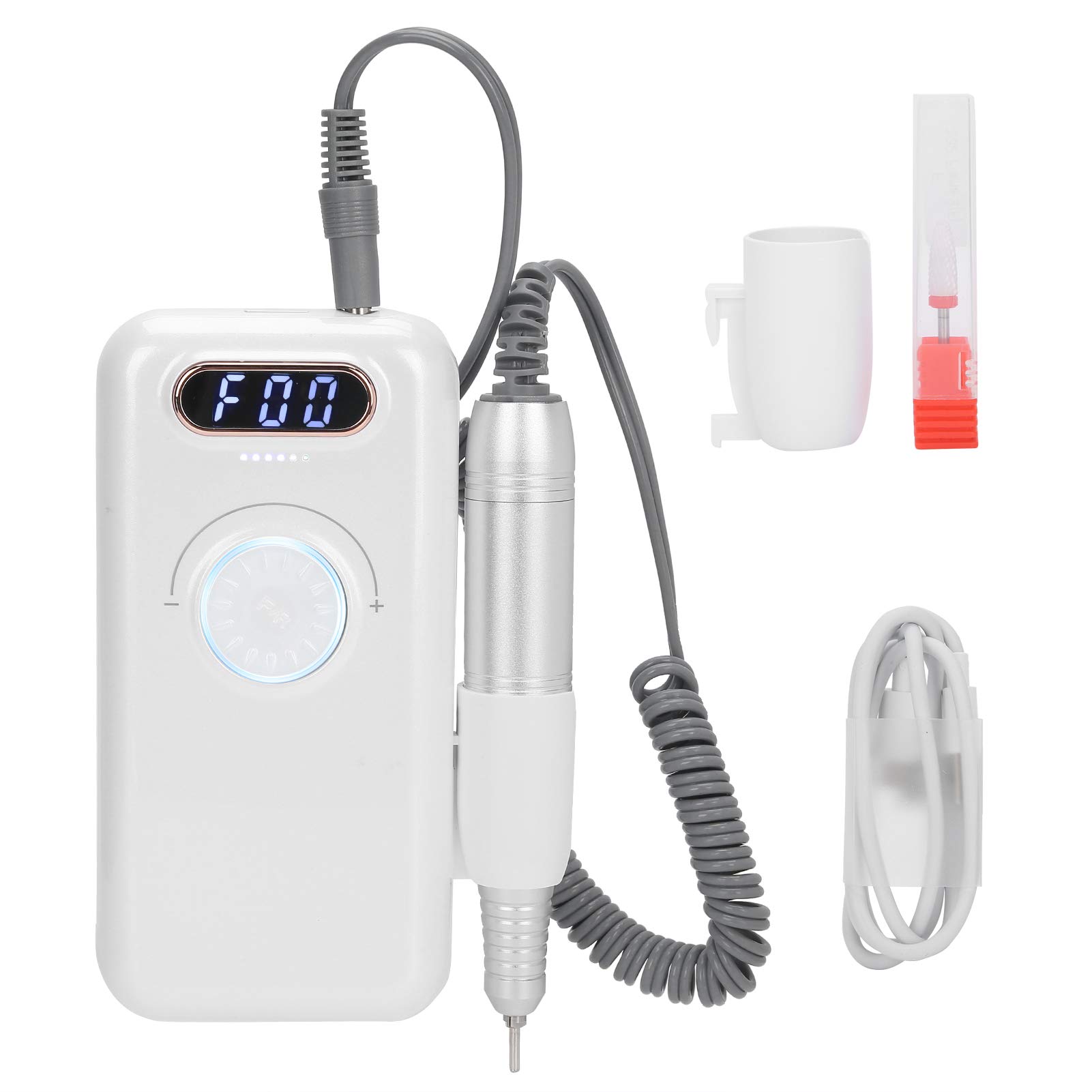 30000RPM Rechargeable Electric Nail Drill Machine - Professional Portable Nail Grinder & Polisher for Home, Salon & DIY Manicure | Perfect for Nail Art, Acrylics & Gel Extensions