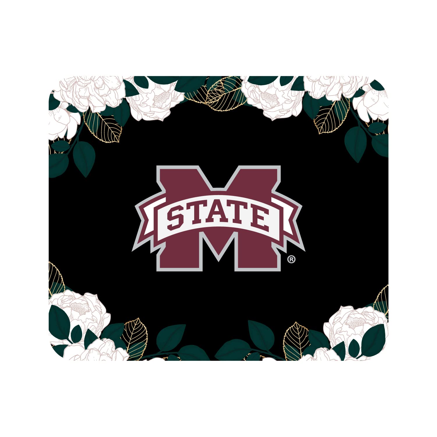 Mississippi State University Fabric Mouse Pad - Floral & Nature Design, Non-Slip Desk Accessory for Gaming & Office Work (Perfect for Dorm, Home & Office Setup)