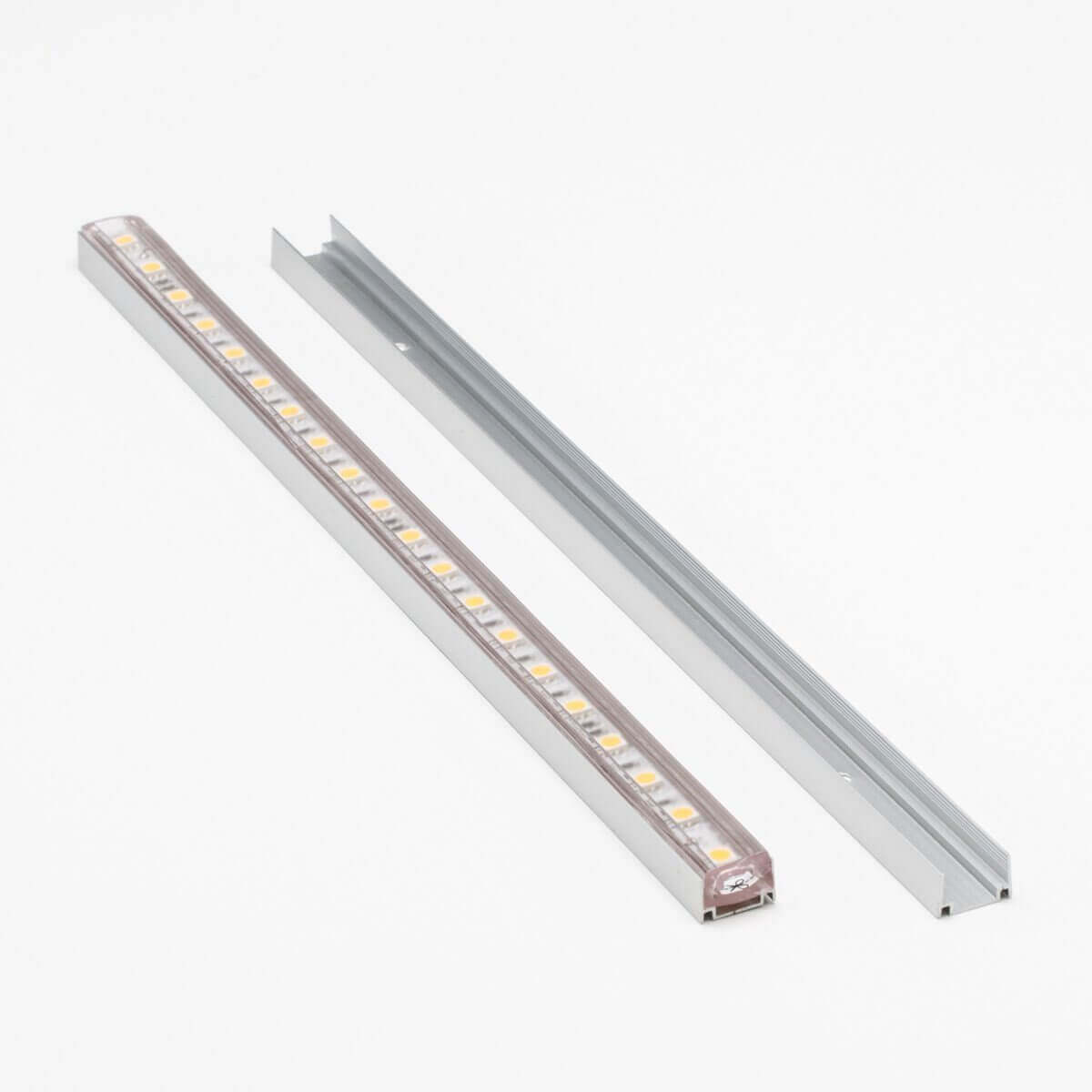 120V LED Strip Lights with Aluminum U Channel - Dimmable RGB Light Strips for Home Decor, Under Cabinet Lighting, and Bedroom Accent Lighting