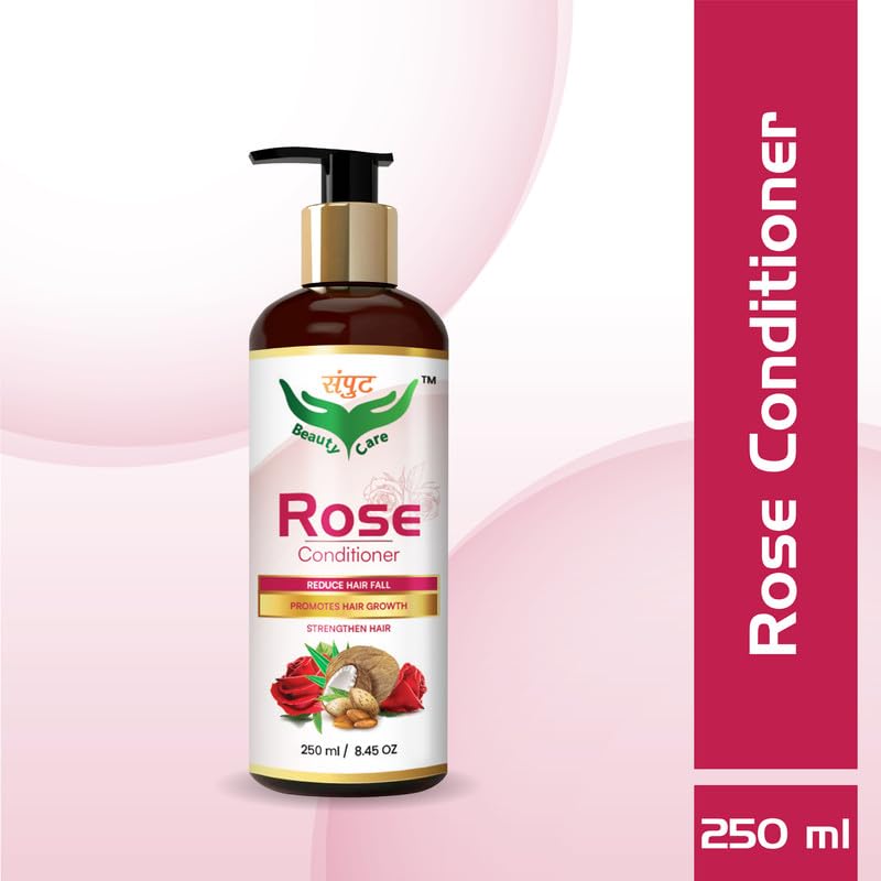 Organic Rose Hair Conditioner for Oily Scalp - Promotes Hair Growth & Strengthens Hair - Ideal for Daily Use & Damaged Hair Care