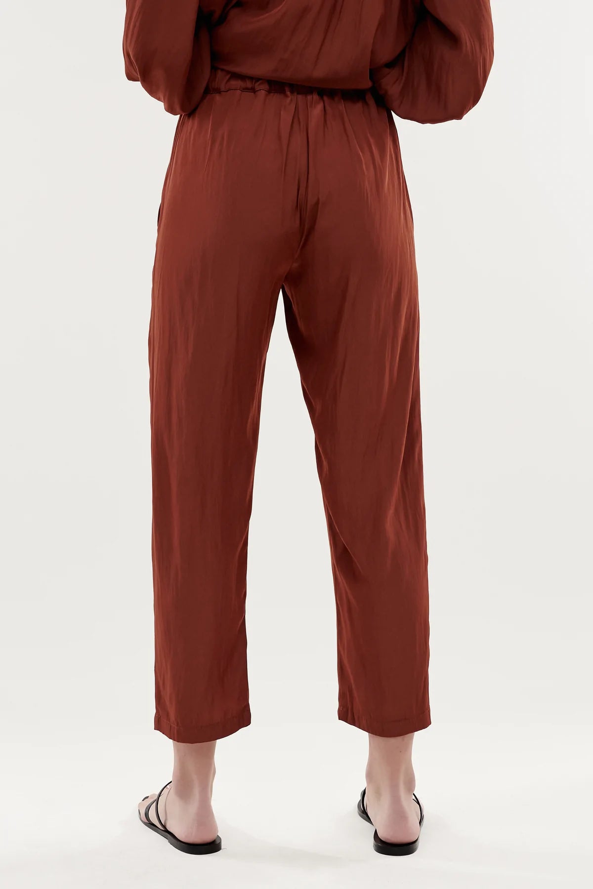 Rust-Colored Basic Pants for Women - Casual Comfort Fit for Everyday Wear & Outfits
