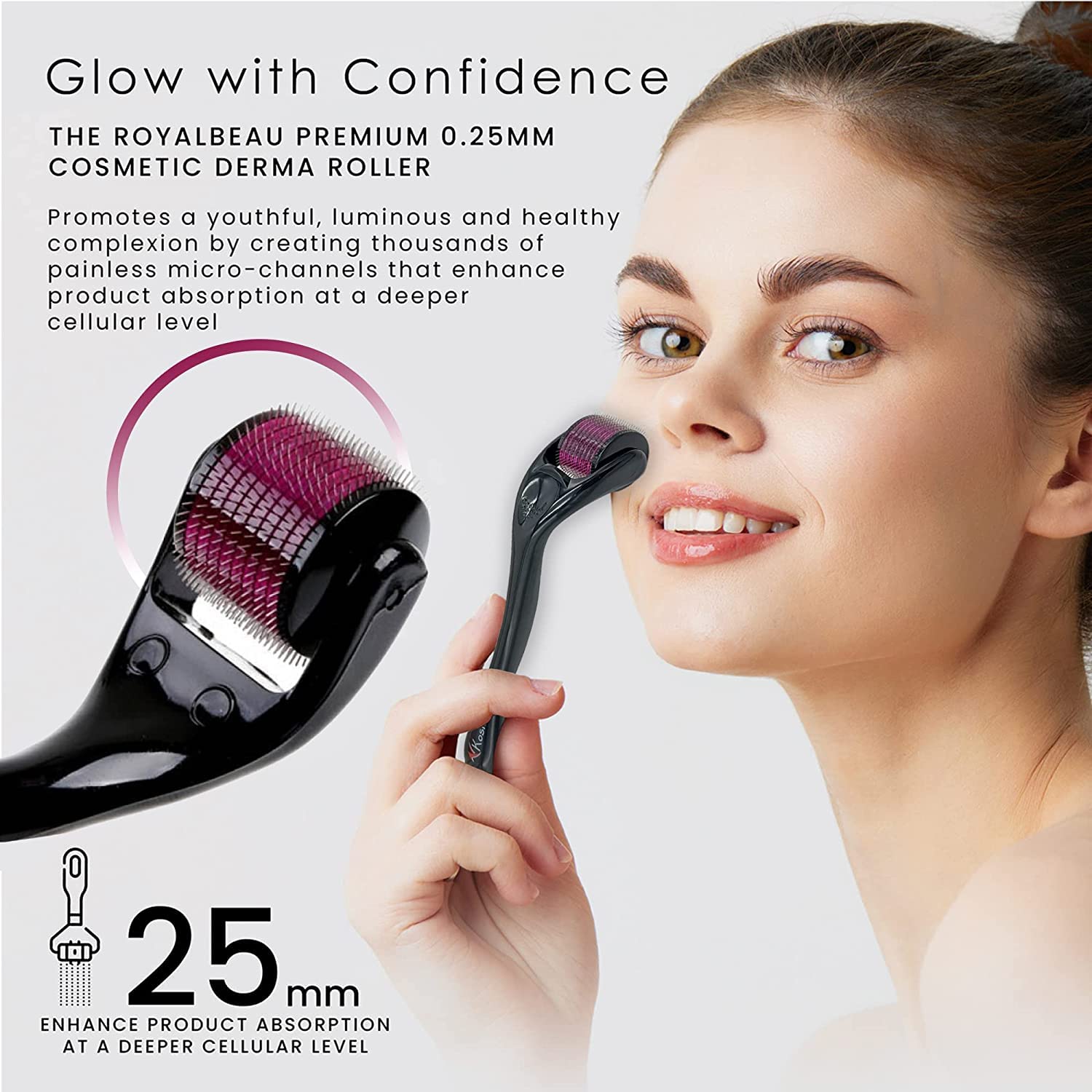 N.Y.N BEAUTY Professional Derma Roller & Green Tea Face Mask Set - Skin Rejuvenation & Contouring Treatment for Anti-Aging & Glowing Skin | Perfect for Home Spa & Night Skincare Routine