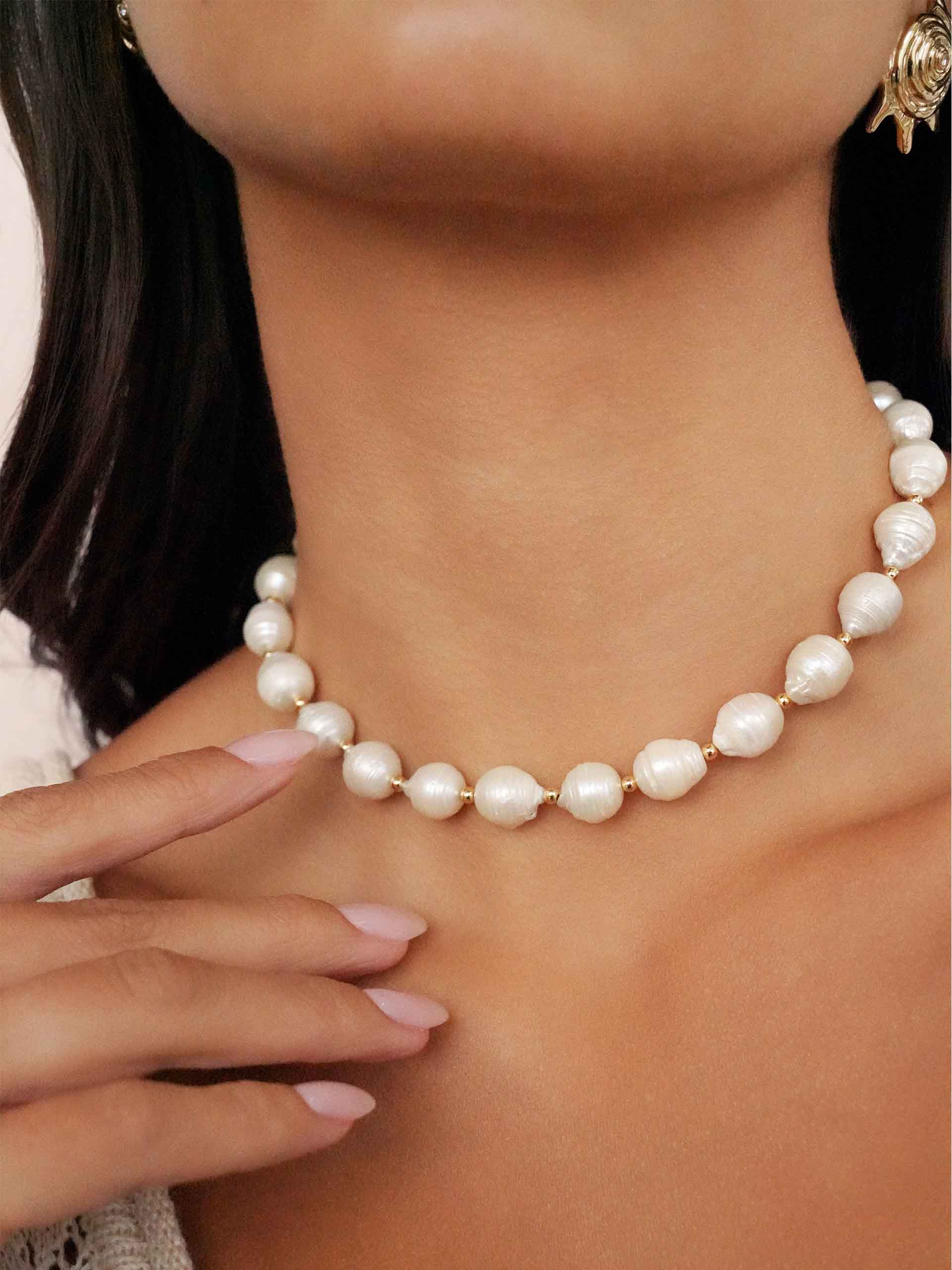 Elegant Freshwater Pearl Necklace for Women - Timeless Jewelry Gift for Wedding, Anniversary & Special Occasions