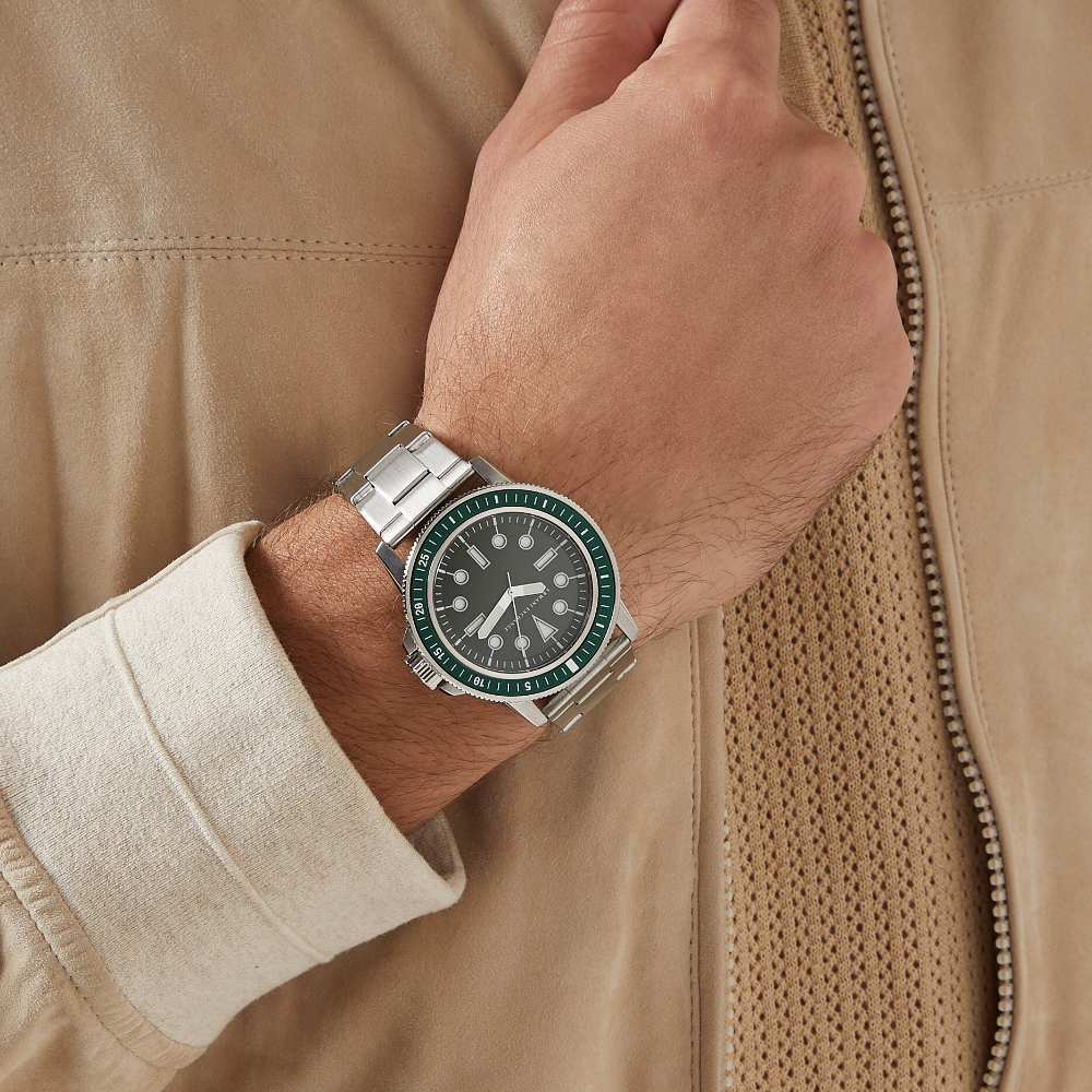Armani Exchange Leonardo Analog Green Dial Men's Watch AX1860 - Stylish Casual & Business Timepiece for Everyday Wear
