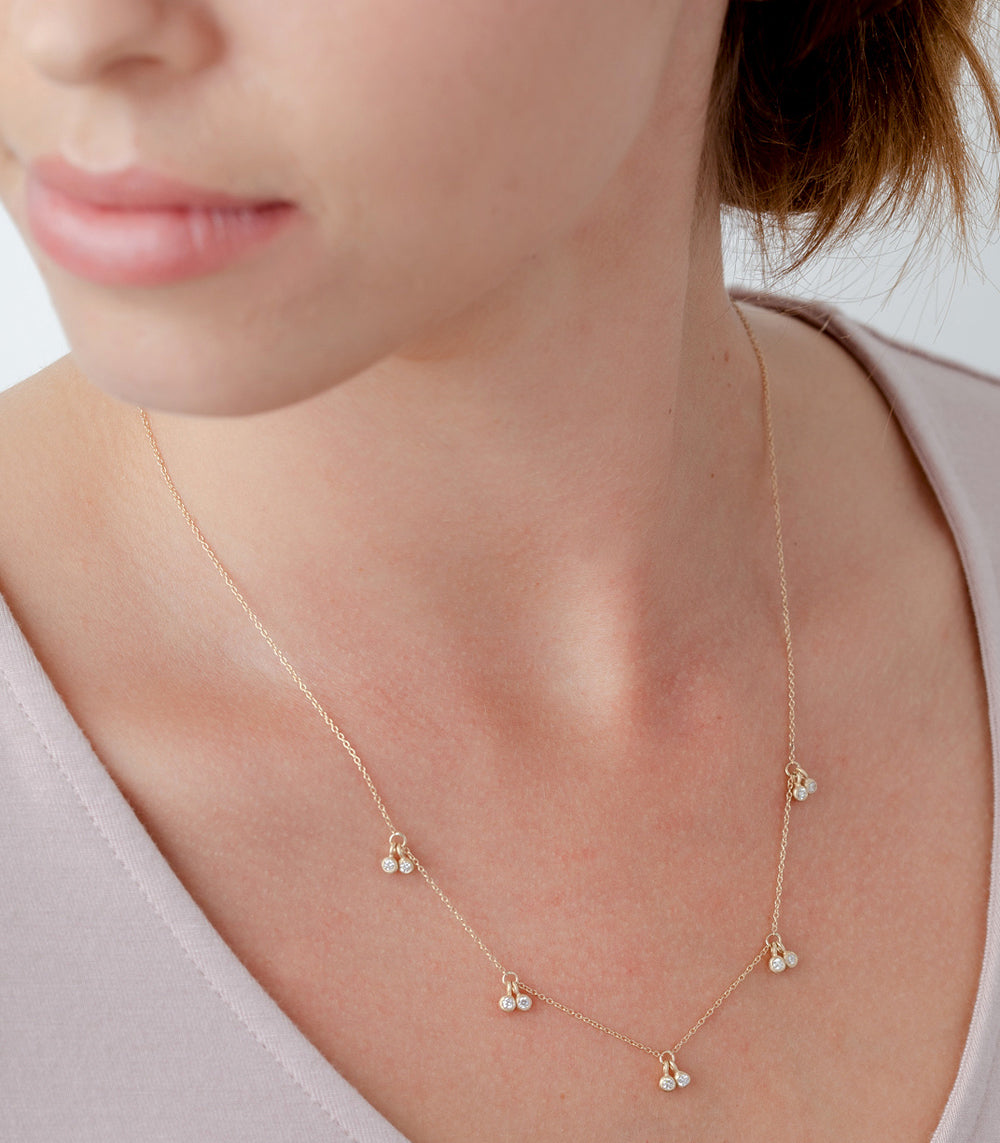 Elegant Cherry Pendant Necklace for Women - Dainty Gold Plated Jewelry Gift for Her - Perfect for Valentine's Day, Anniversary & Everyday Wear