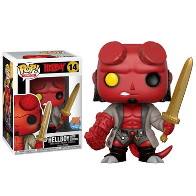 Hellboy with Excalibur Pop! Vinyl Figure - Previews Exclusive Collectible Toy - Perfect for Comic Book Fans, Anime Lovers & Pop Culture Decor