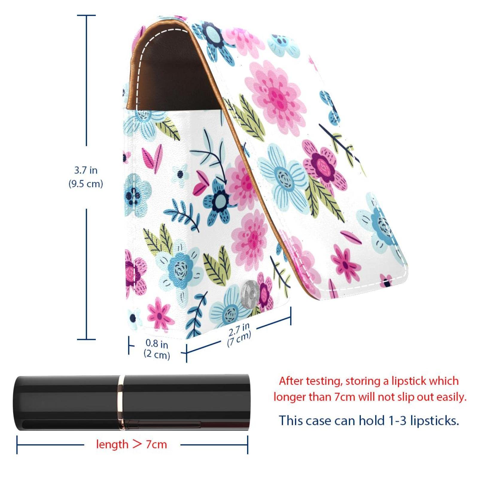 Personalized Lipstick Case - Autumn Flowers Pattern for Travel & Daily Use