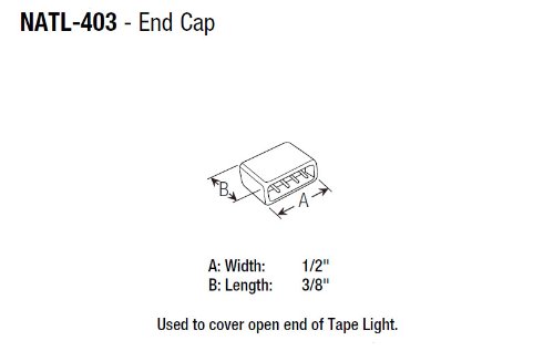 Nora Lighting NATL-403 End Cap - Durable Aluminum Light Fixture Accessory for Ceiling & Wall Mounted LED Panels - Perfect for Offices, Schools & Commercial Spaces