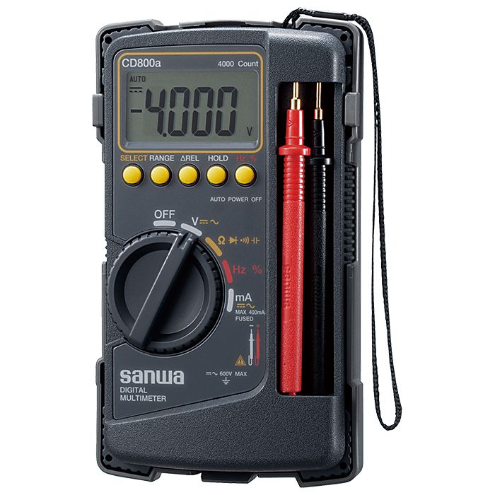 CD800a Digital Multimeter with Shockproof Rubber Cover - Professional Electrical Tester for Home, Automotive & Industrial Use