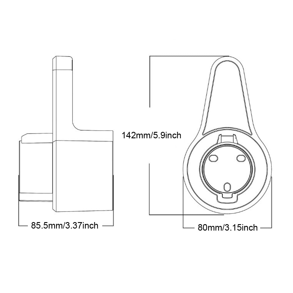 **EV Charger Holder Wall Mount - J1772 Plug Holster Dock with Cable Hook for Level 1 & 2 Charging Stations - Home & Garage Organization for Tesla, Nissan, Chevy EVs**    *(Use Case: Perfect for keeping your EV charger nozzle and cable neatly organized in your garage, home, or workplace.)*