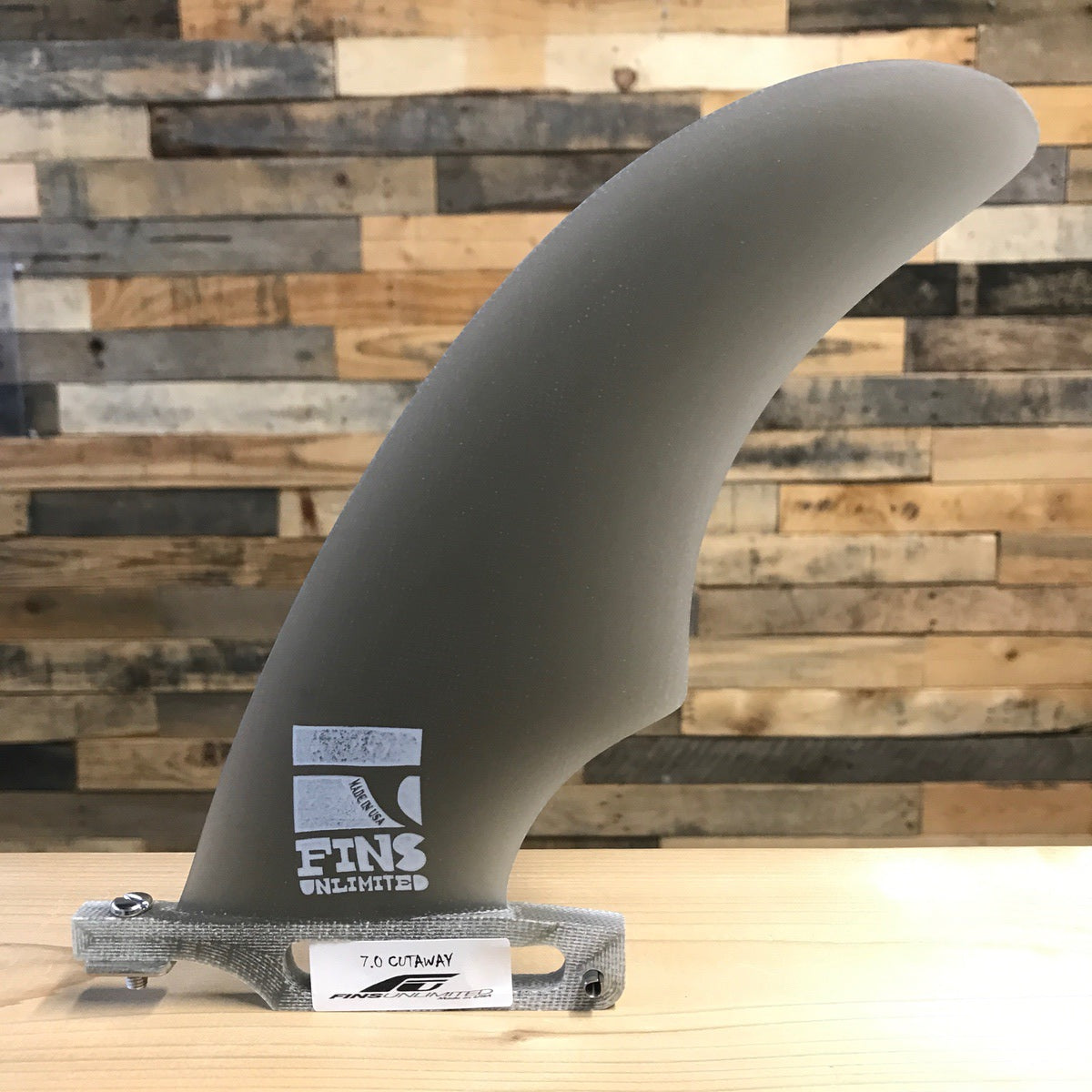 Fins Unlimited 7'0 Cutaway Surfboard - Lightweight & Durable Grey Surfboard for Beginners & Professionals | Perfect for Beach Waves & Coastal Surfing