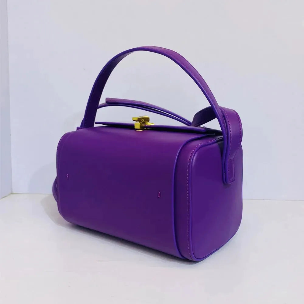 Stylish Small Box Boston Bag Handbag for Women - Trendy Crossbody Shoulder Purse for Travel, Work & Everyday Use