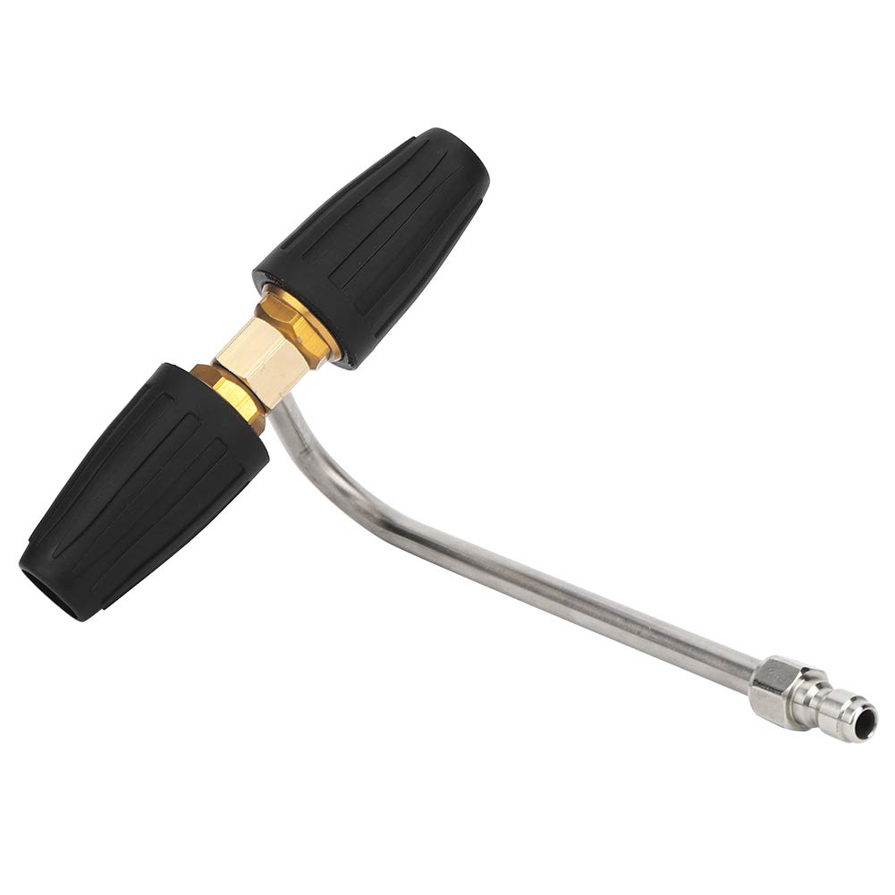 Durable Double Rotating Nozzle with Pure Brass Interface - Heavy Duty Cleaning Tool for Industrial & Home Use | Perfect for Pressure Washers, Car Washing & Surface Cleaning