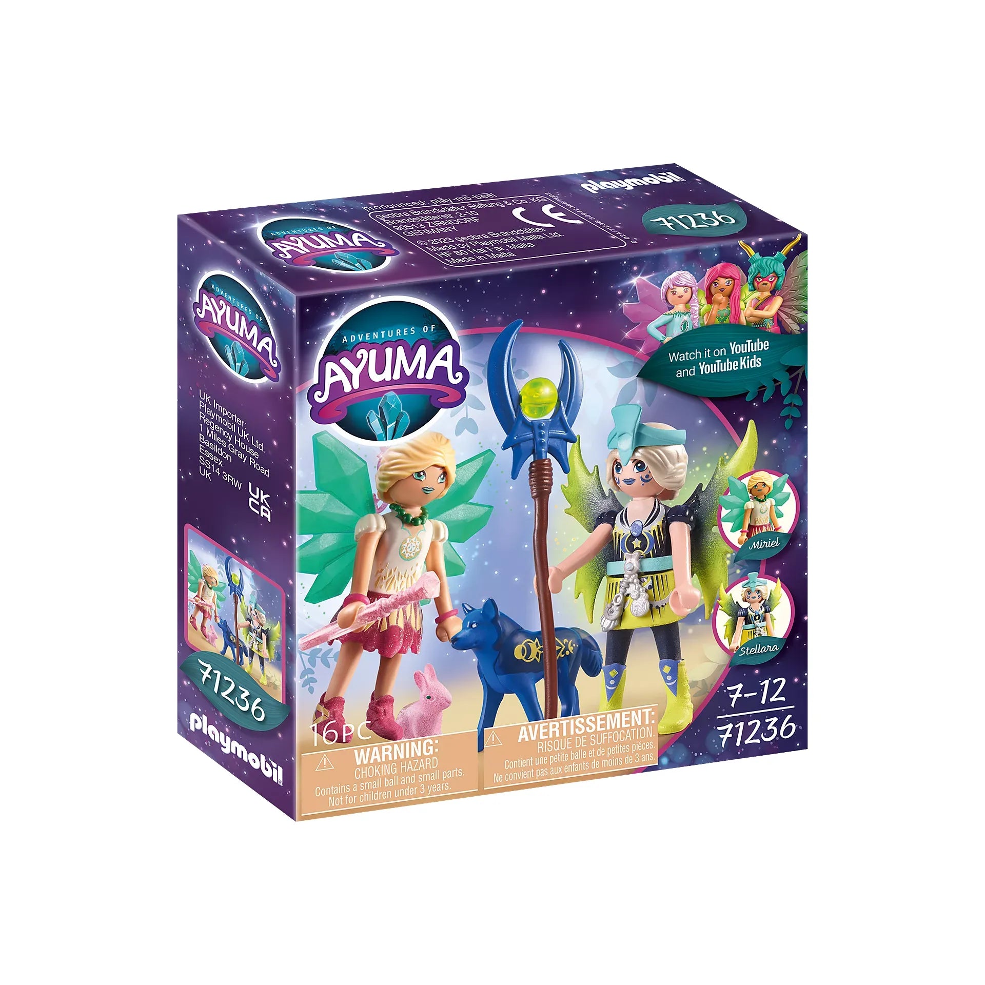 Crystal and Moon Fairy with Spirit Animals Figurine 71236 - Perfect for Home Decor, Meditation, and Fantasy Collectibles