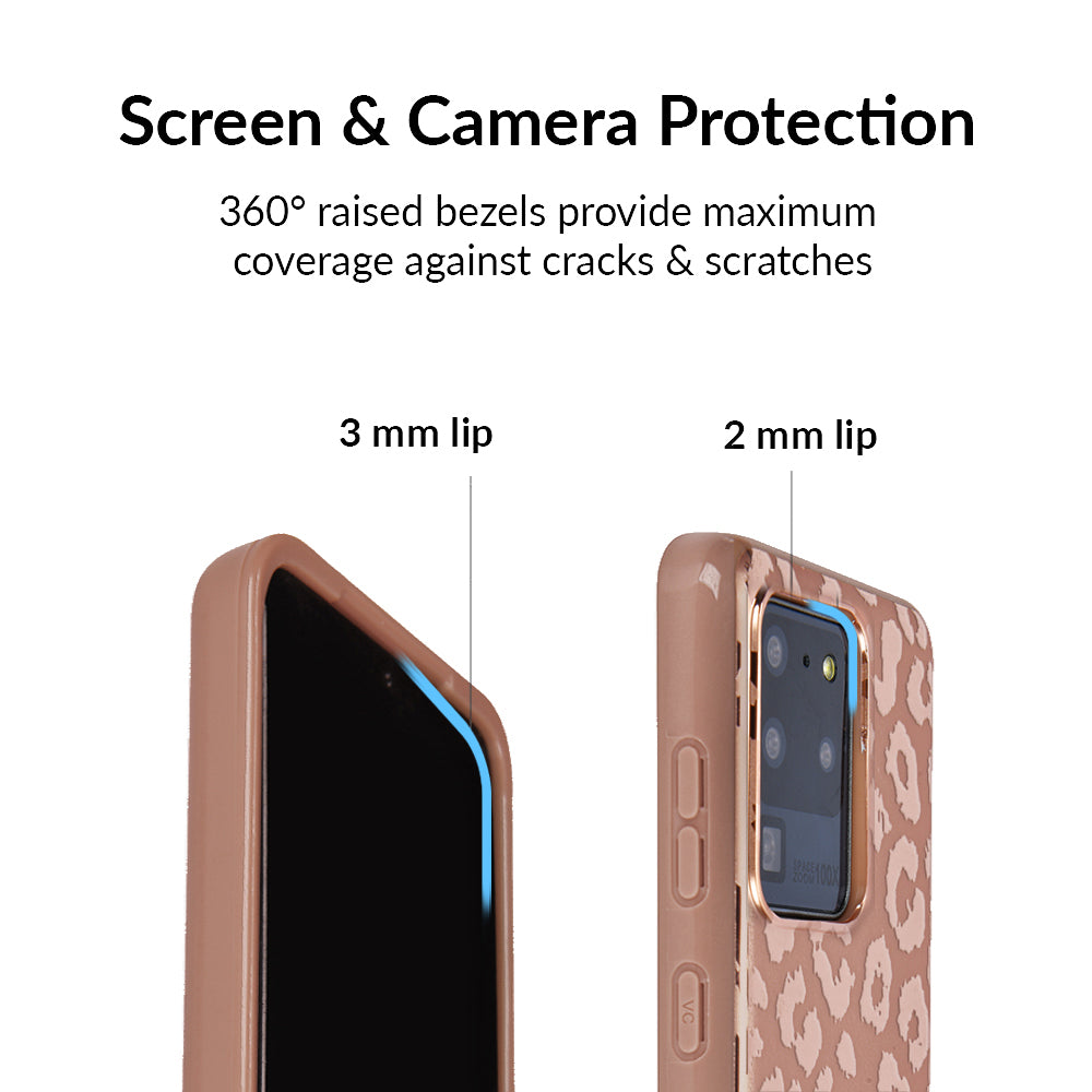 Bronze Chrome Leopard Print Samsung Phone Case - Stylish Protective Cover for Galaxy S21/S20/Note 20 | Perfect for Everyday Use, Travel & Fashion Accessories