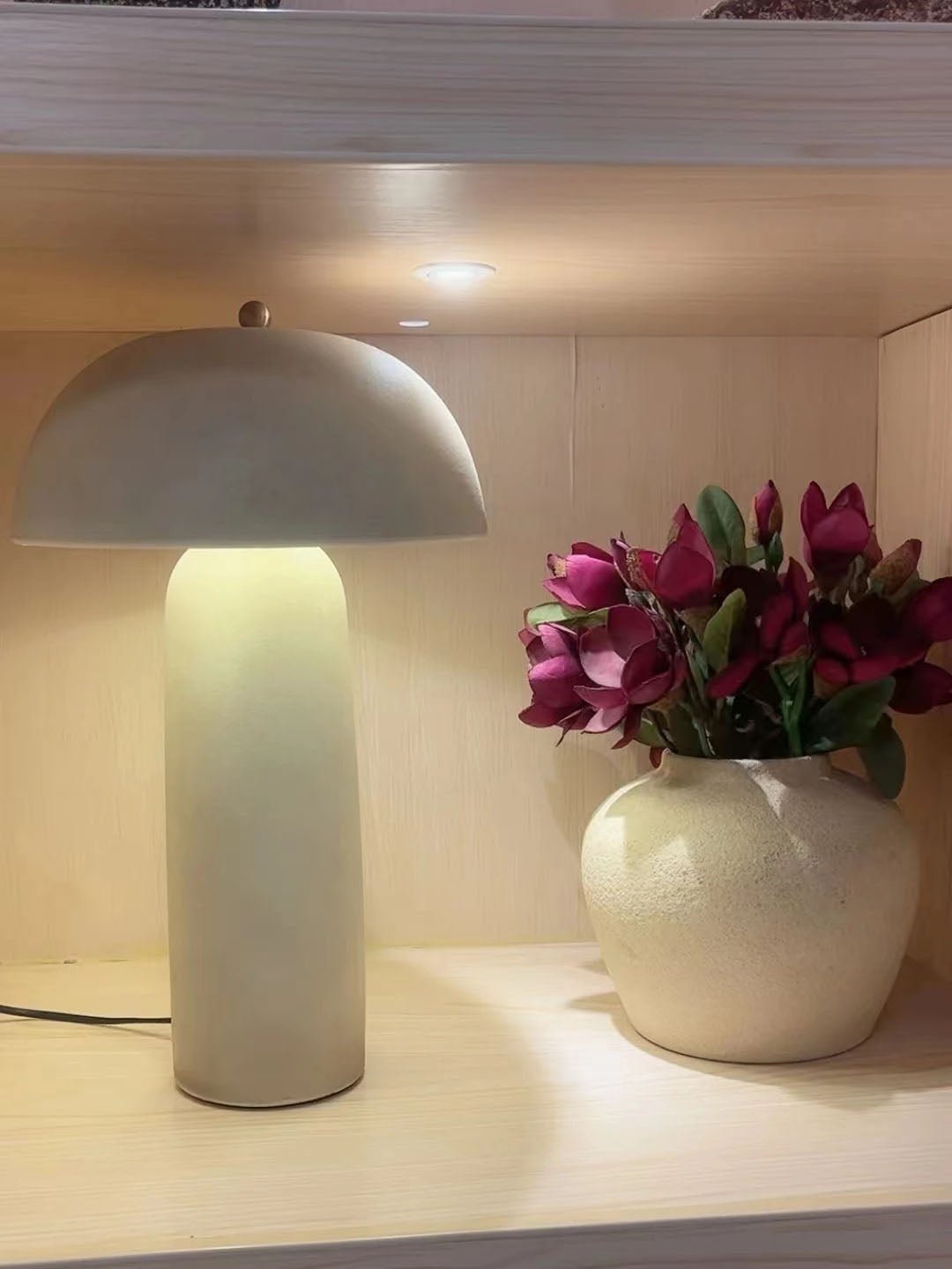 Fungi Glow Table Lamp - Modern Mushroom Night Light for Bedroom, Nursery & Decor | Soft LED Mood Lighting for Kids & Adults