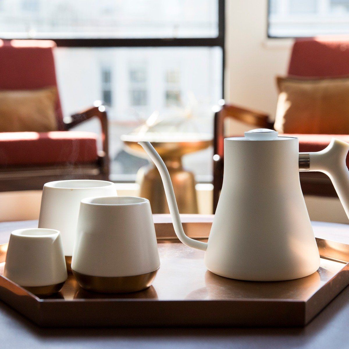 Fellow Stagg Pour Over Kettle - Matte White | Electric Gooseneck Tea Kettle for Precision Coffee & Tea Brewing | Perfect for Home Baristas & Coffee Enthusiasts