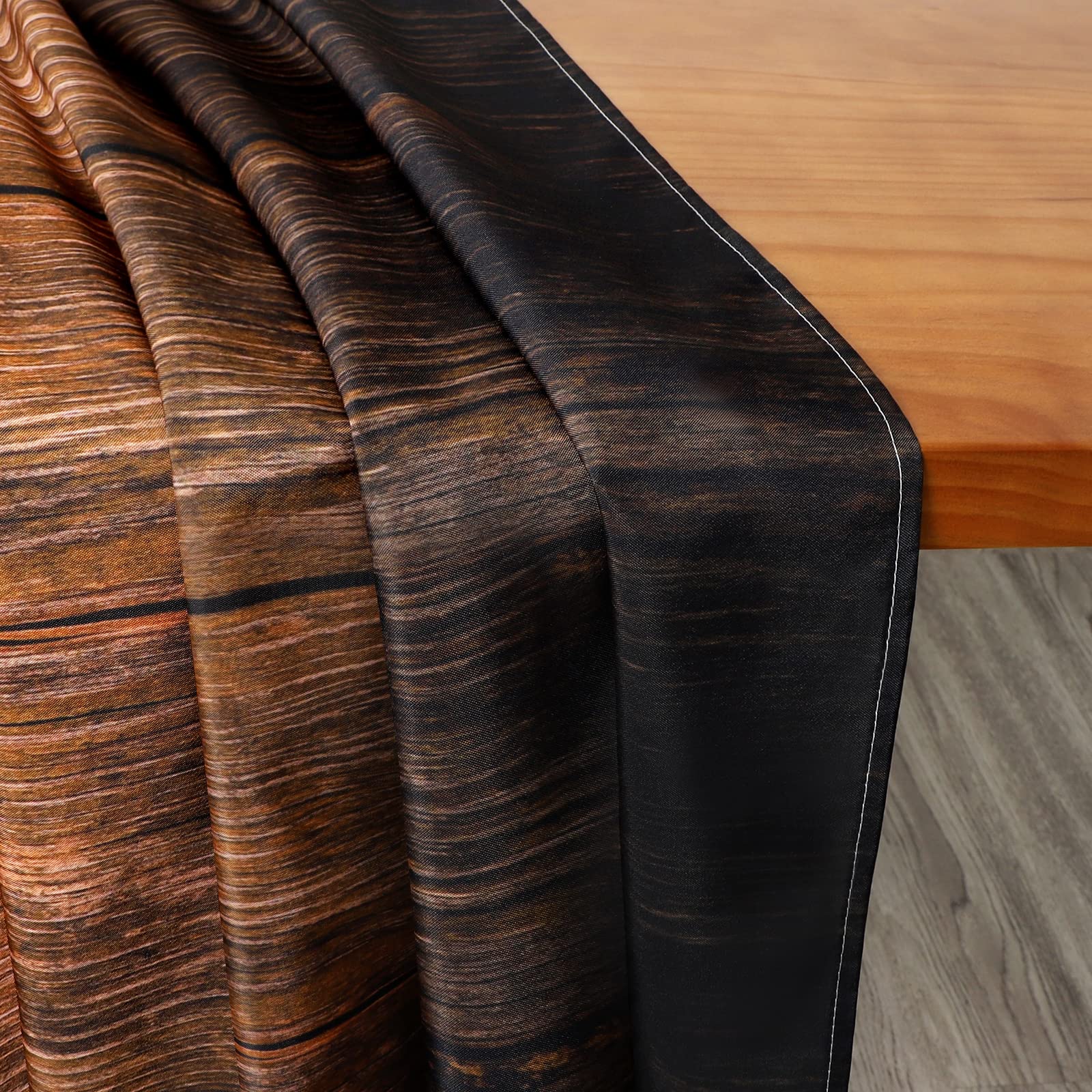Rustic Wood Grain Rectangular Tablecloth 60x90 Inch - Polyester Party Table Decor for Dining, Wedding, and Farmhouse Events - Durable Washable Table Cover for Indoor/Outdoor Use