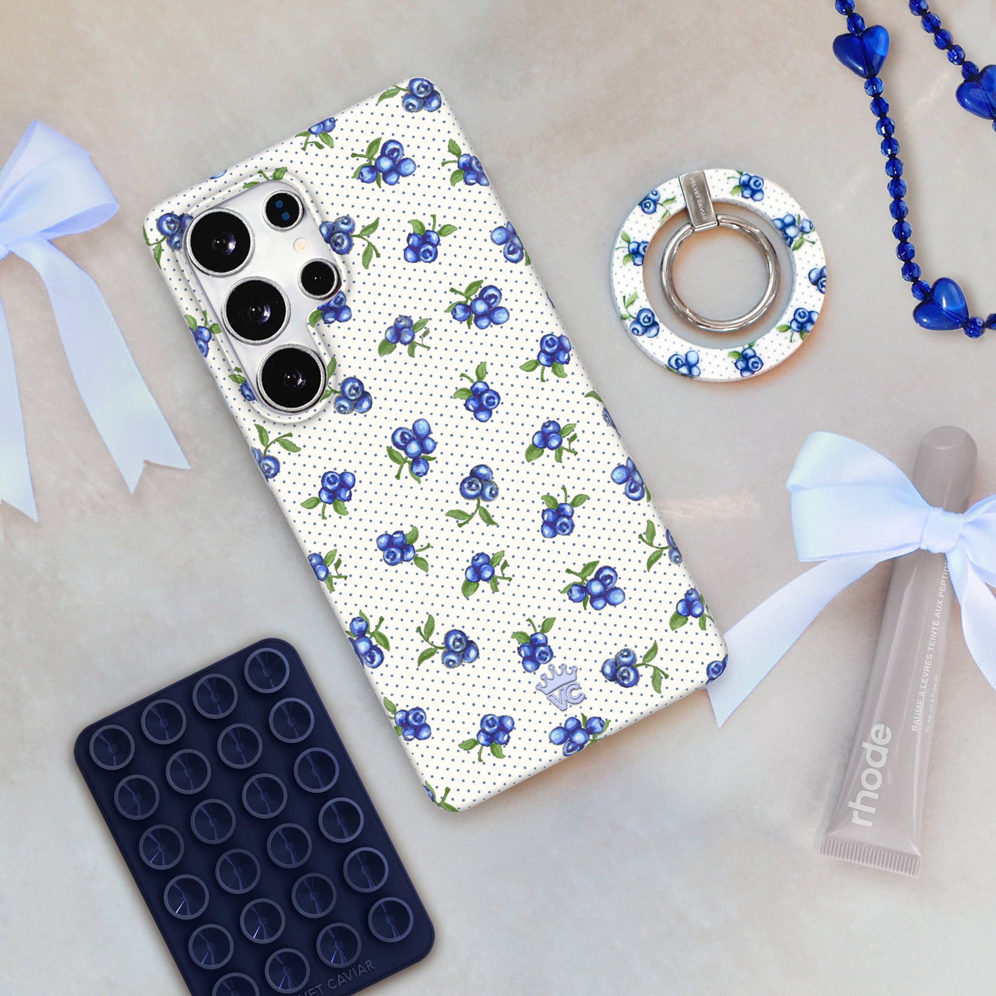 Samsung Phone Case for Baby - Soft Protective Blueberry Design Cover for Samsung Galaxy [Model] - Perfect for Infants, Toddlers & New Parents Gift