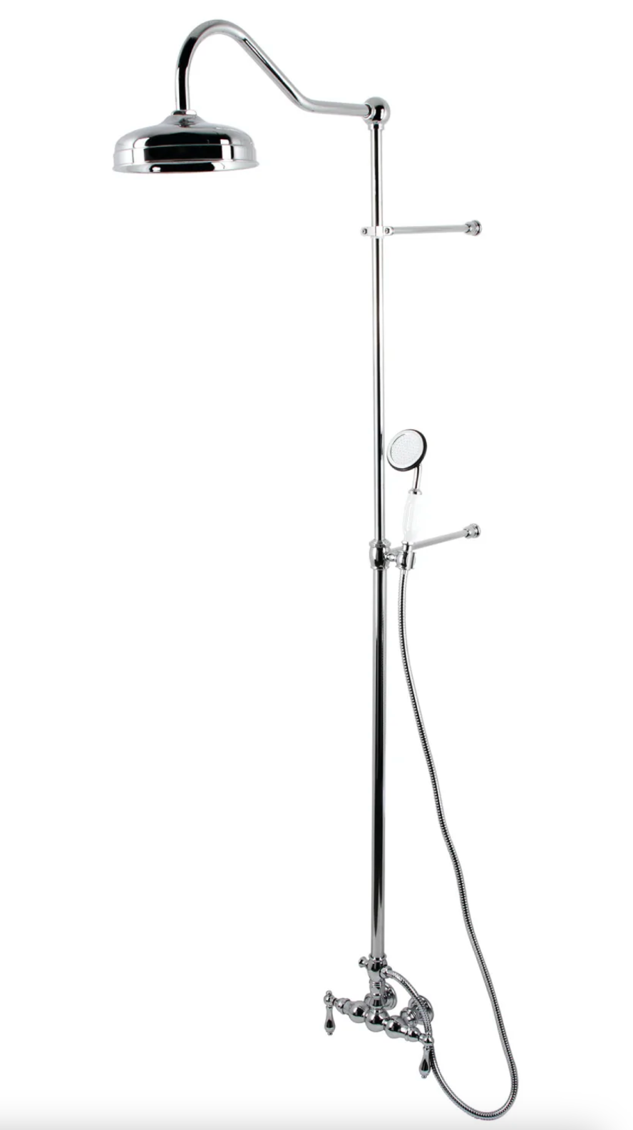 Rain Drop Shower System Combo - Luxury Rainfall Shower Head with Handheld Sprayer, 8 Inch Chrome Finish - Perfect for Spa-Like Bathroom Experience & Relaxing Shower Time