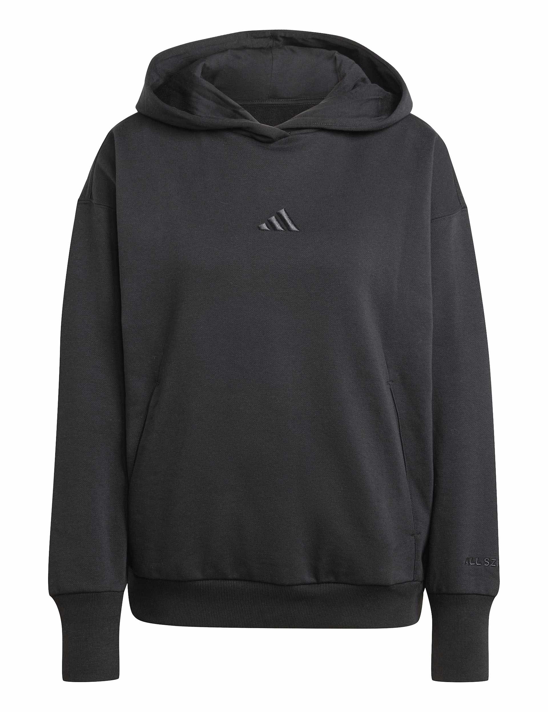 ALL SZN Fleece Loose Hoodie for Women & Men - Cozy Oversized Pullover Sweatshirt - Winter & Fall Fashion - Black - Perfect for Casual Wear, Lounging & Outdoor Activities