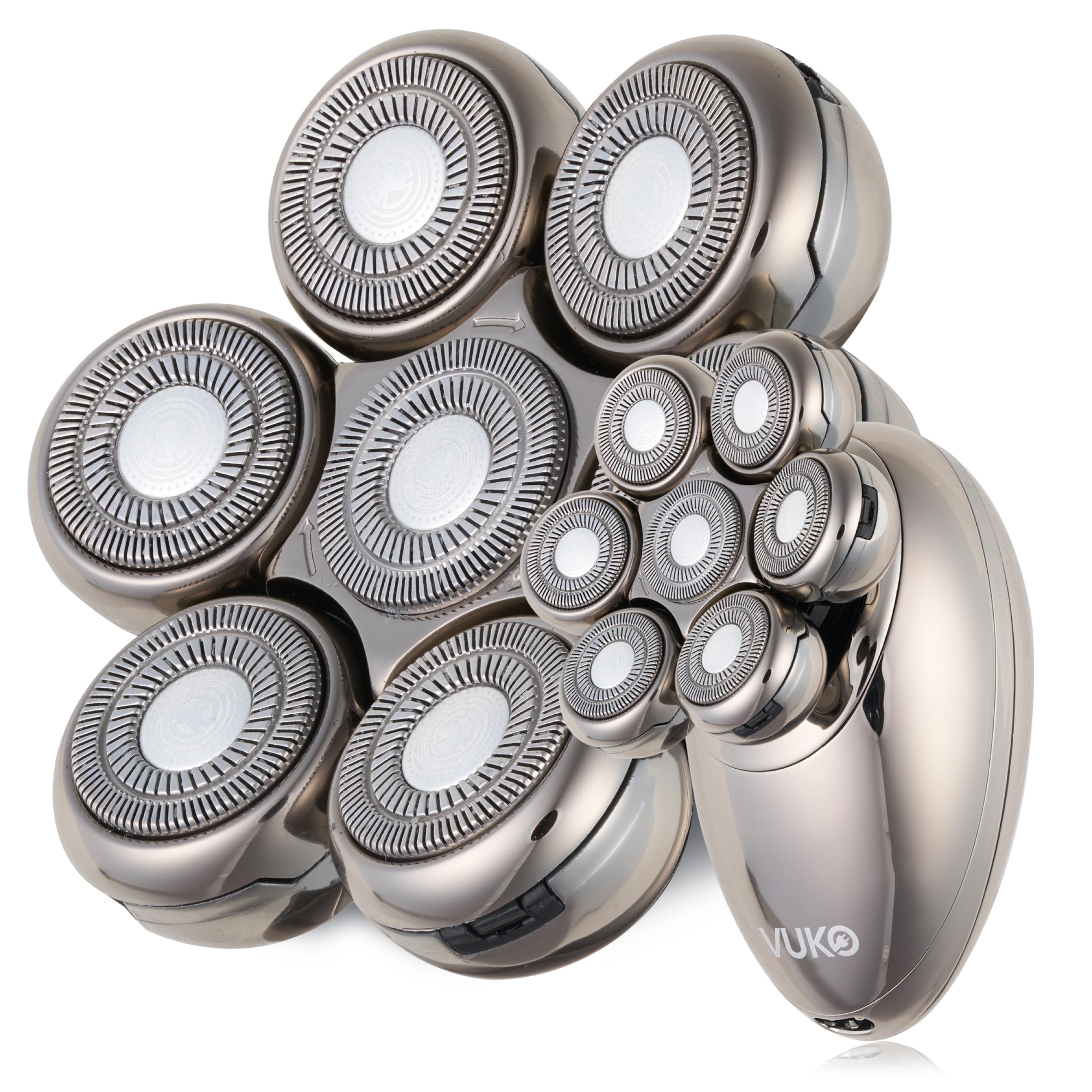 7 Blades Replacement Heads for Electric Shavers - Universal Men's Razor Blade Head (Silver, 1 Pack) - Perfect for Smooth Head Shaving & Beard Trimming at Home or Travel