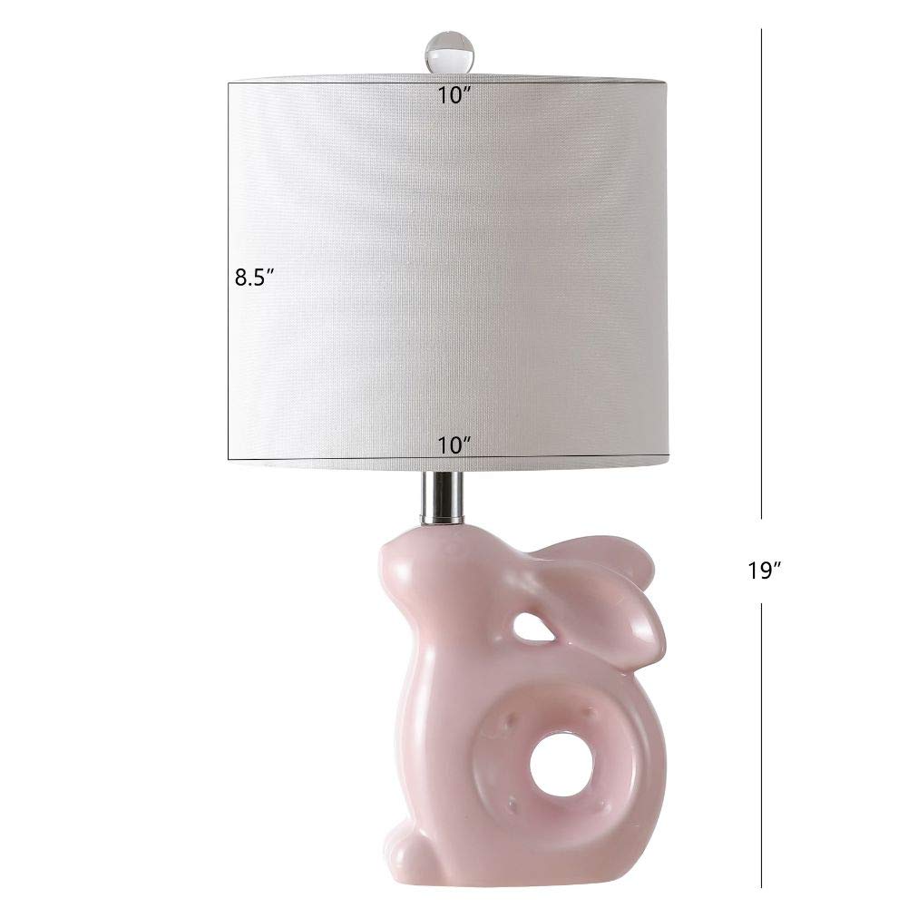 Safavieh Ruby Rabbit Pink Ceramic Table Lamp - 19