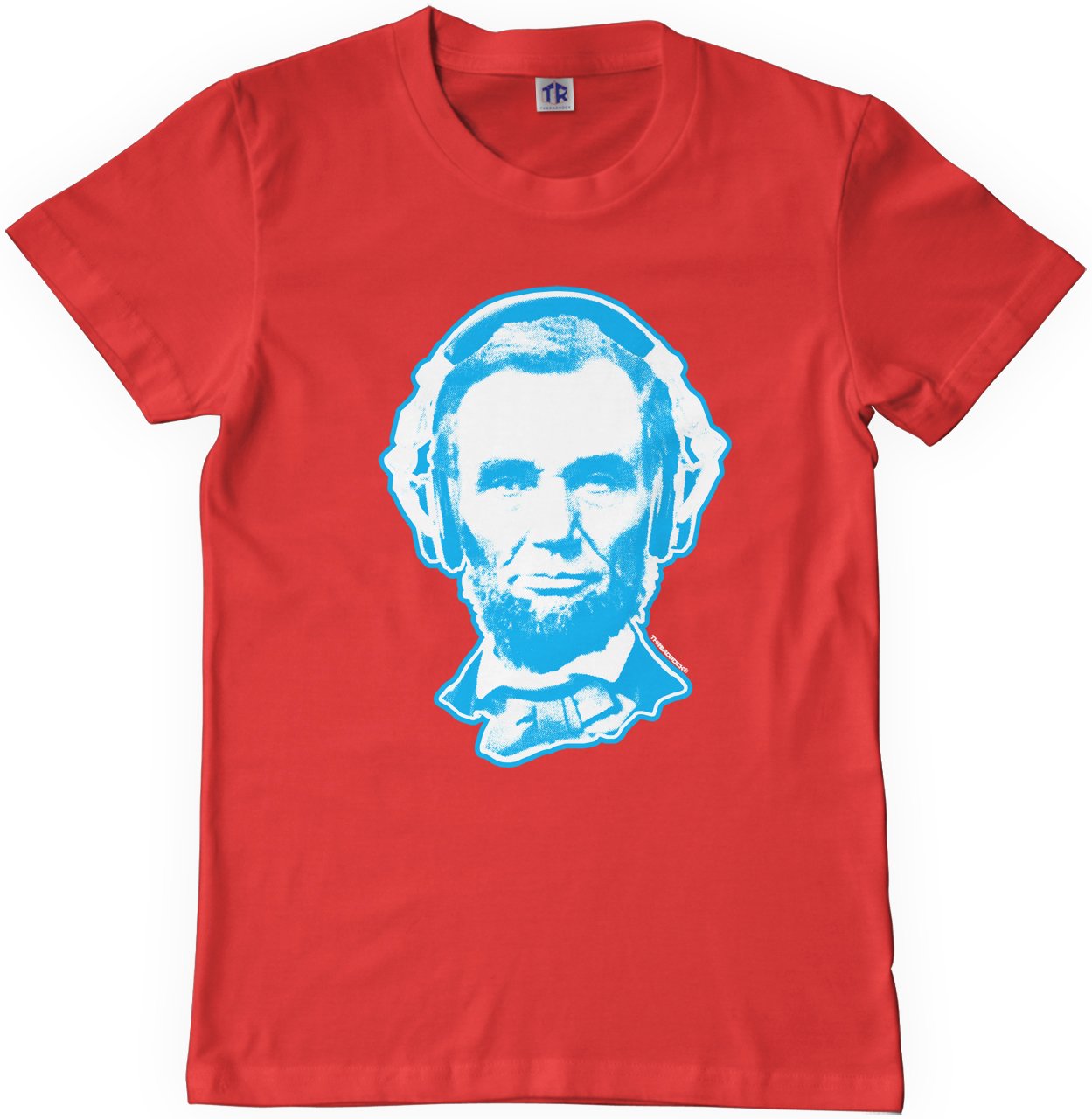 Threadrock Big Boys' Abraham Lincoln Headphones Youth T-Shirt - Cool Graphic Tee for Kids & Teens - Perfect for School, Parties & Casual Wear