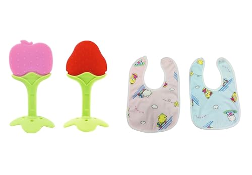2 Teether & 2 Bibs