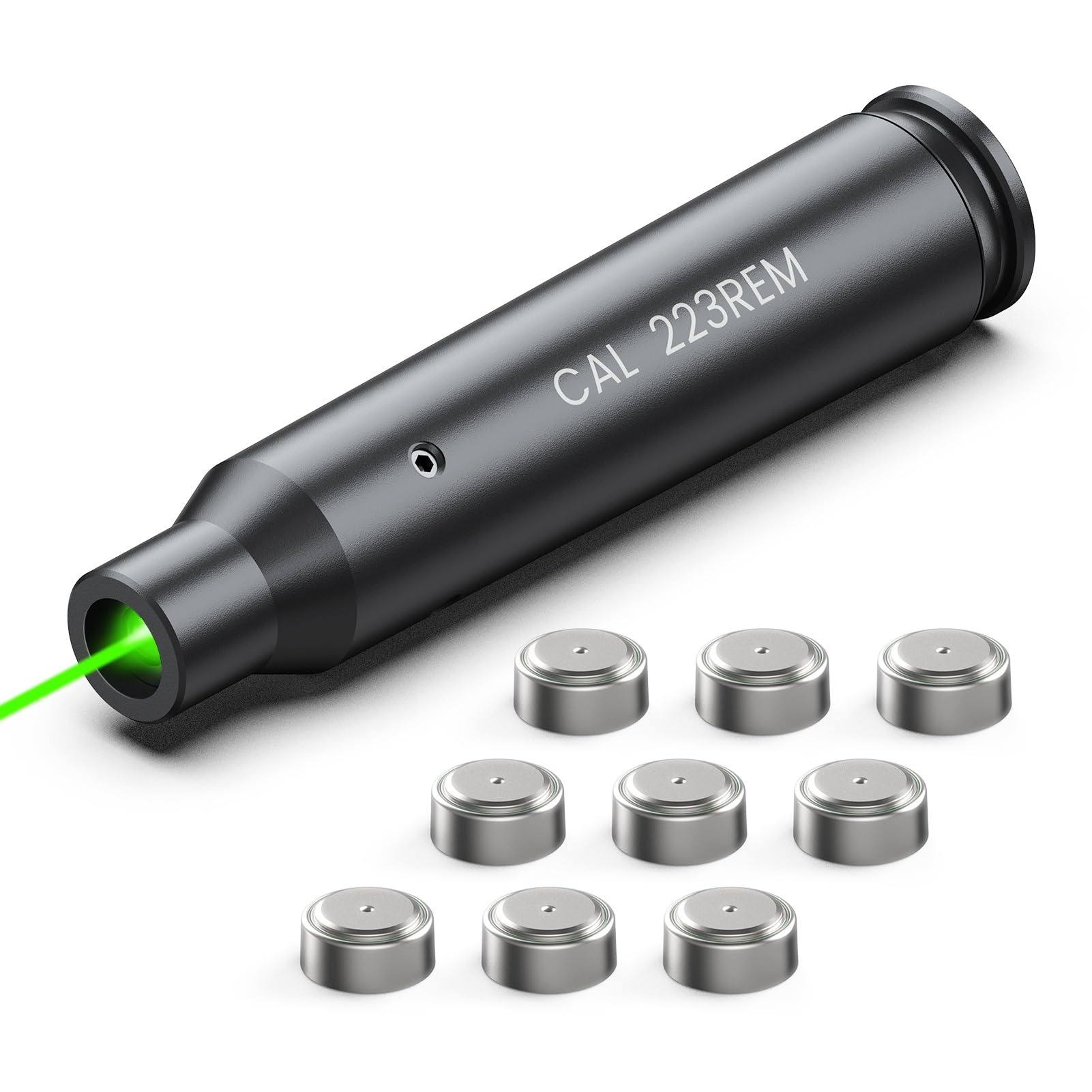 Feyachi Green/Red Laser Bore Sight for .223 & 5.56mm Rifles - Precision Boresighter Tool with 3 Battery Sets - Perfect for Hunting, Target Practice & Firearm Zeroing