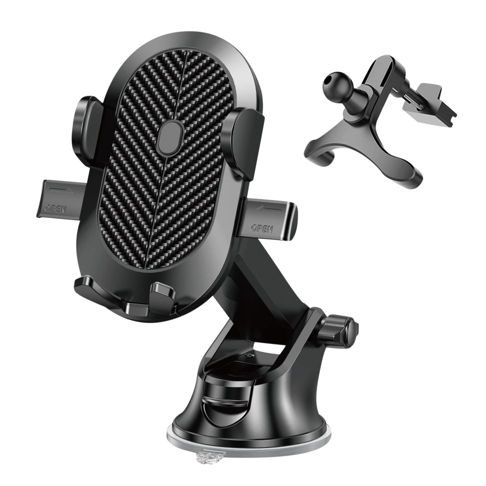 360° Rotatable Car Phone Holder - Universal Suction Cup & Air Vent Mount for Hands-Free Driving