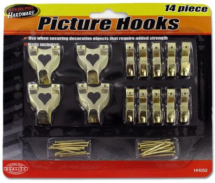 216145 Picture Hooks - Heavy Duty Wall Hanging Hooks for Frames, Artwork & Photos | Secure & Damage-Free Hanging Solution for Home & Office Decor