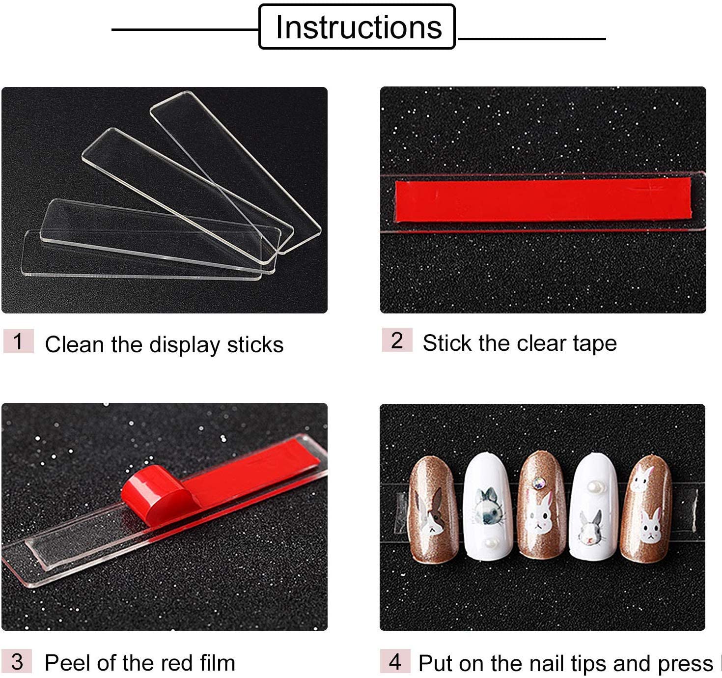 Gleevia Double-Sided Tape 10m - Strong Red Film Clear Adhesive Tape for Nail Art, Display Lens & Manicure Tools | Perfect for Nail Salon, DIY Crafts & Home Decor Projects