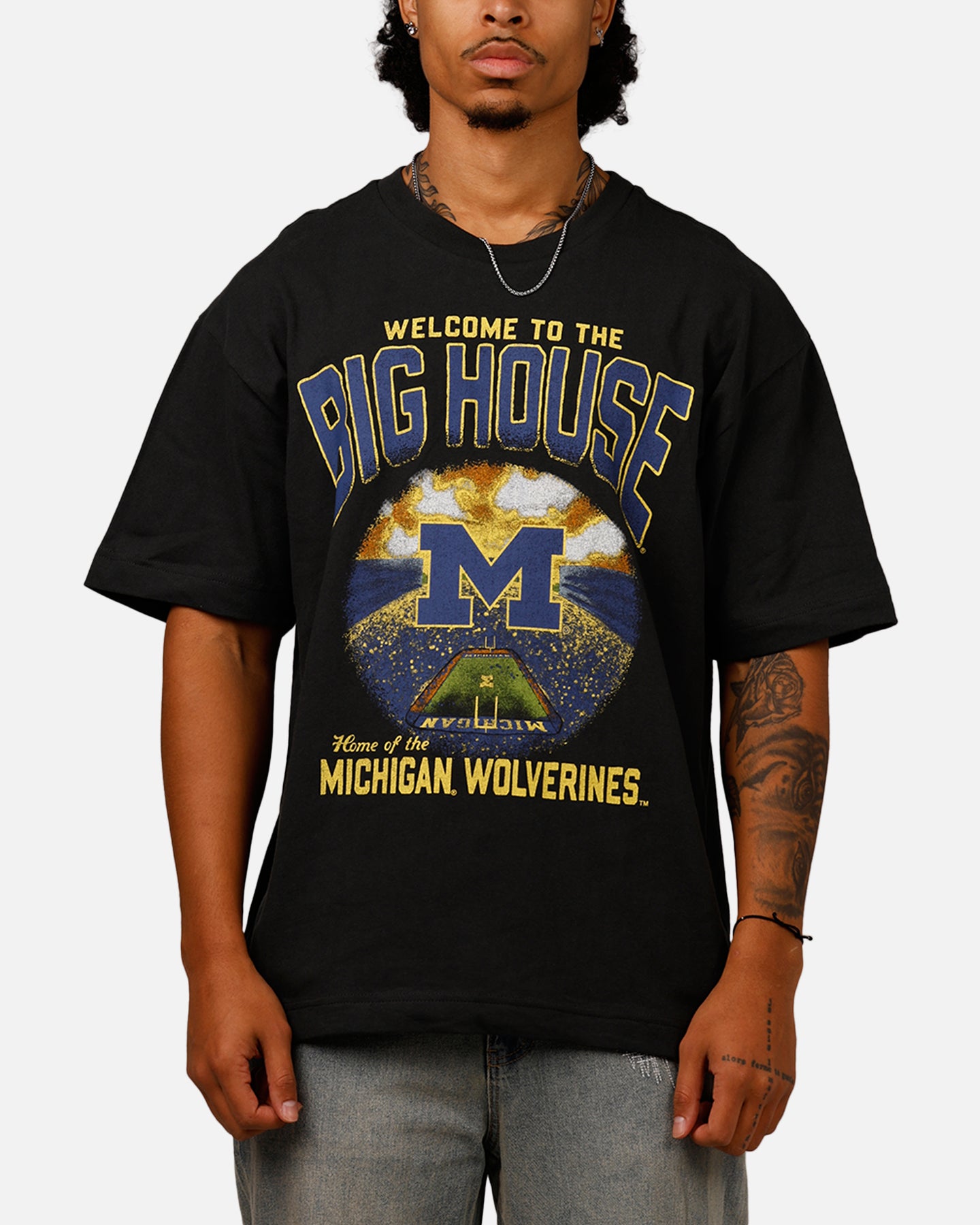 47 Brand Michigan Wolverines 'NCAA Trophy Case' Premium Cotton T-Shirt - Black | Officially Licensed NCAA Apparel for Fans & Alumni | Game Day, Tailgating & Casual Wear