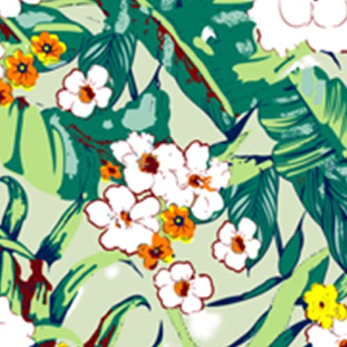 Green and White Fower