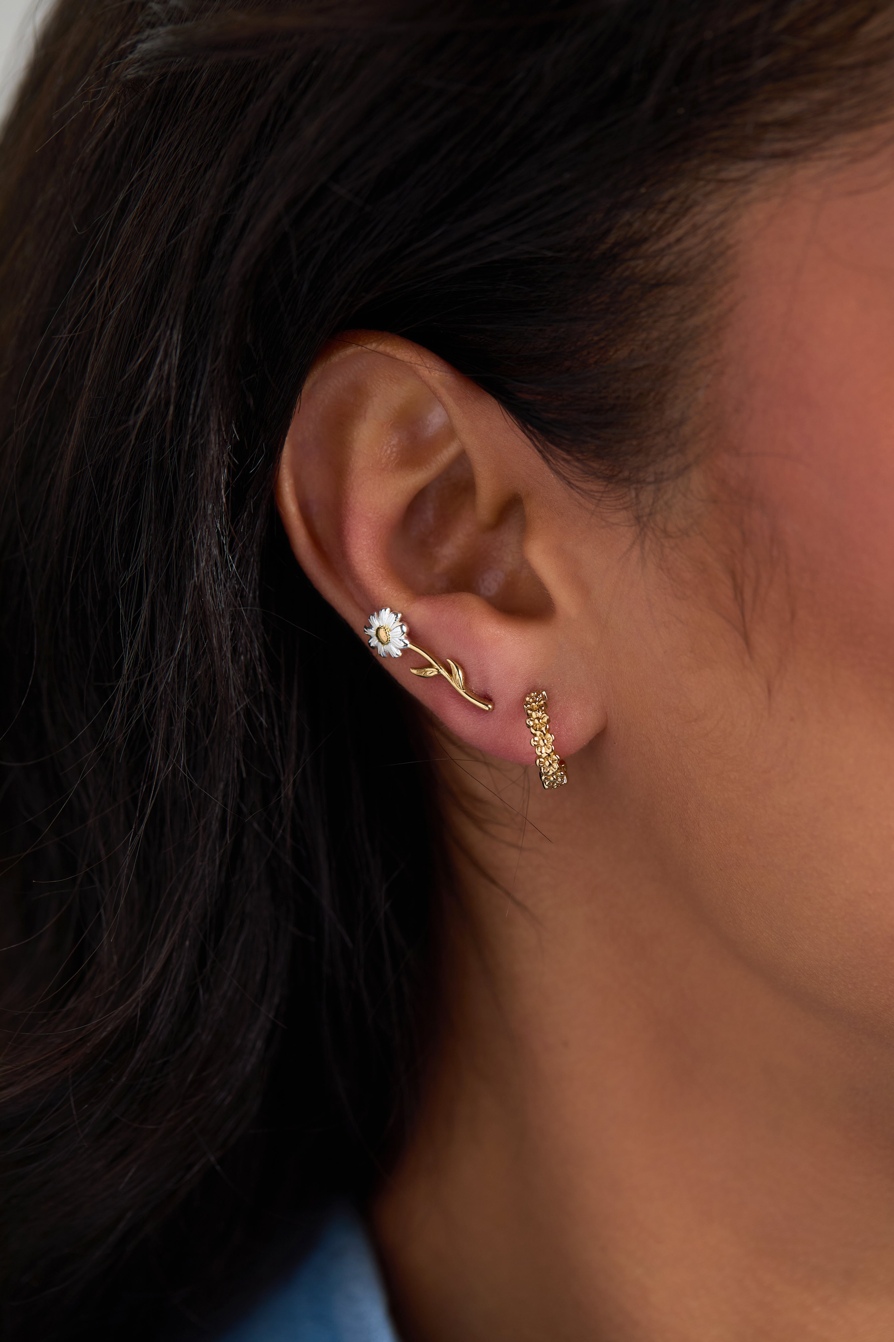 Daisy Earrings Set of 3 - Gold Plated Floral Stud Earrings for Women, Gift Box Included | Perfect for Everyday Wear, Parties & Special Occasions