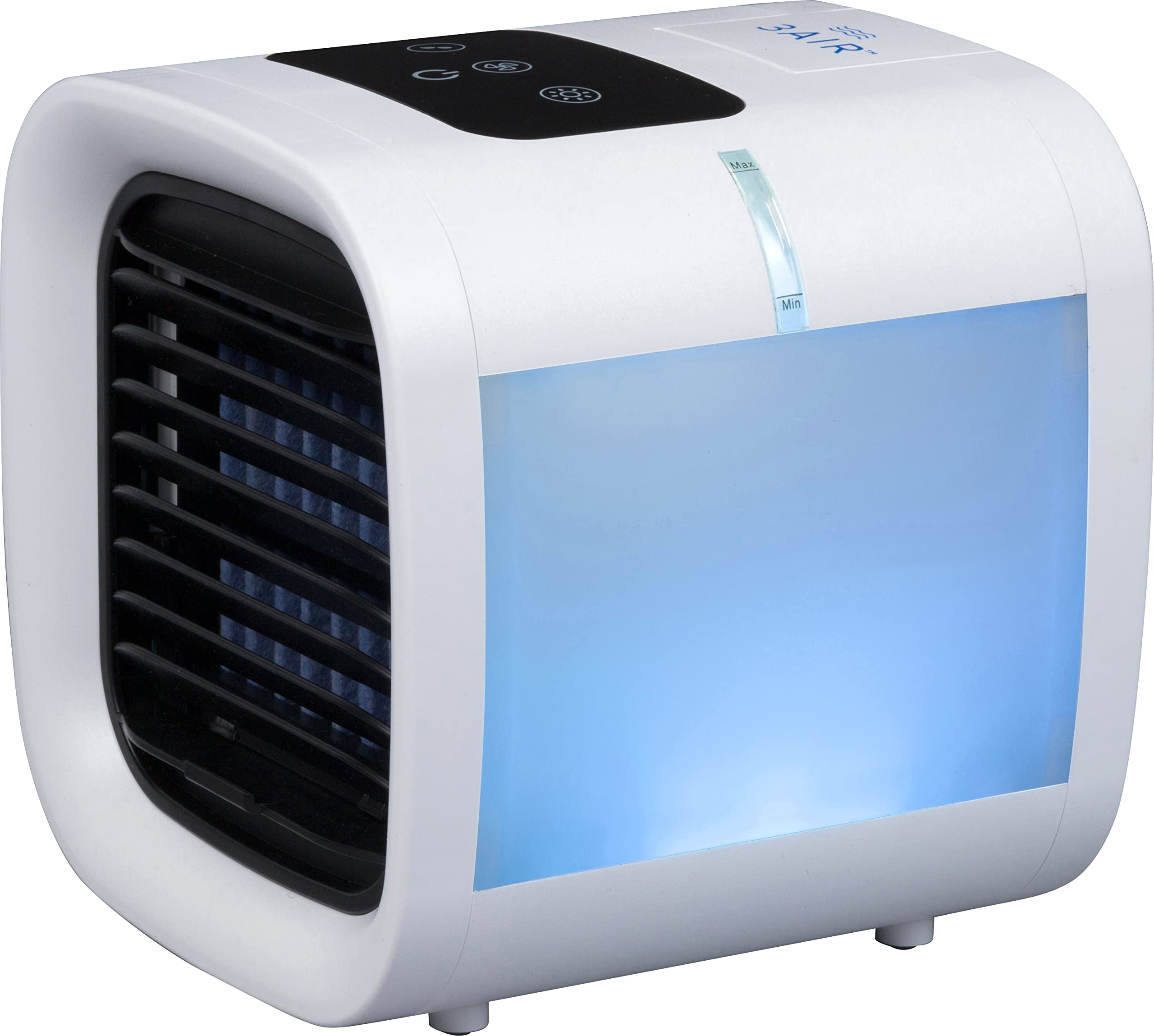 Portable Mini Evaporative Air Cooler - 5 Speed Personal Fan with Twin Water Misters, Leak Proof Tank & Soothing Nightlight | Perfect for Desk, Bedroom, Office, RV & Outdoor Camping