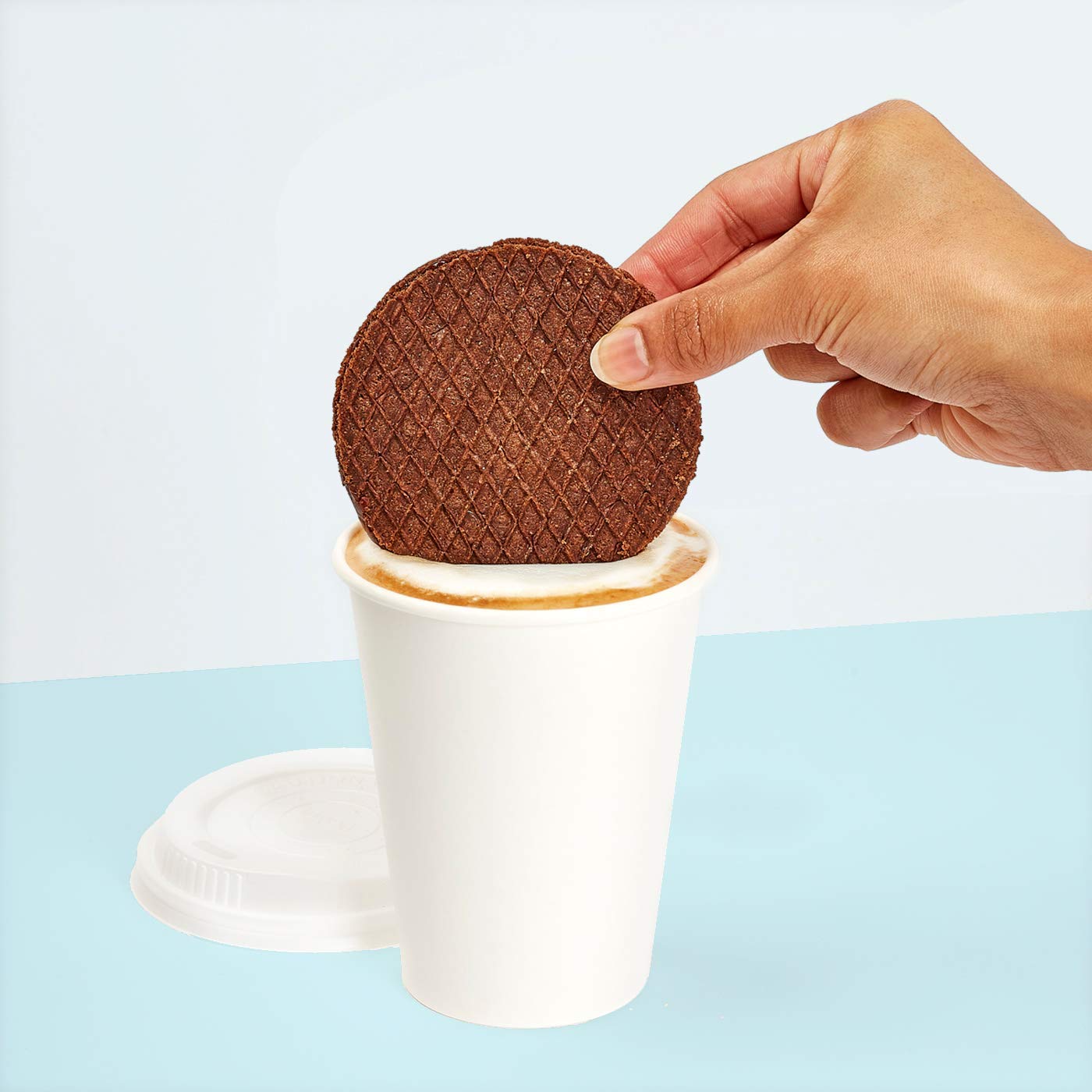 Rip Van Wafels Chocolate Brownie Stroopwafels - Healthy Non-GMO Keto-Friendly Snacks - Low Sugar (3g) & Low Calorie - Perfect for Office, Travel & On-the-Go - 48 Count Pack