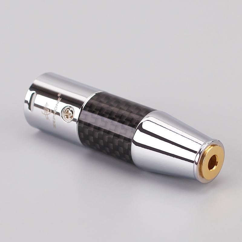 Premium Zephone DAC Decode 4-Pin Male XLR to 2.5/3.5/4.4mm Balanced Female Audio Adapter - Carbon Fiber Converter Plug for Professional Studio Headphones & Hi-Fi Audio Systems