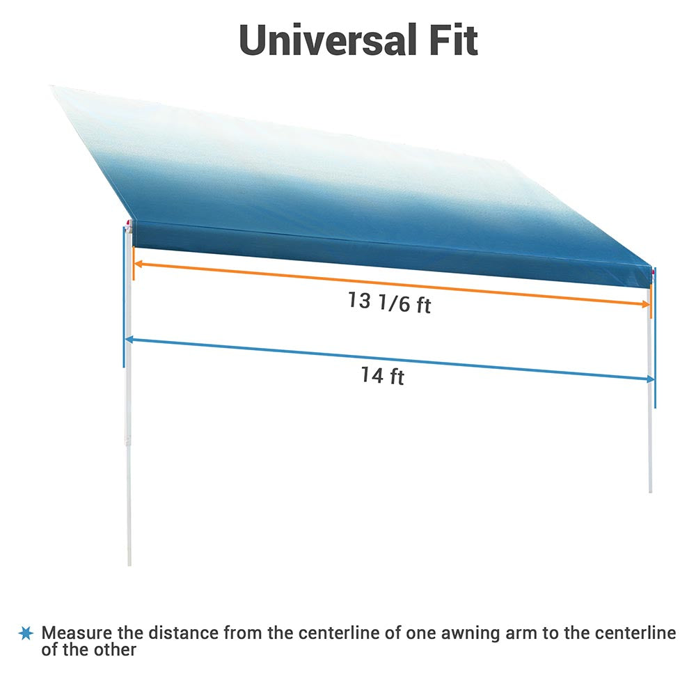 14 Foot RV Slide Out Awning Replacement Fabric - Durable & Waterproof Camper Canopy Cover for Outdoor Travel & Camping Adventures