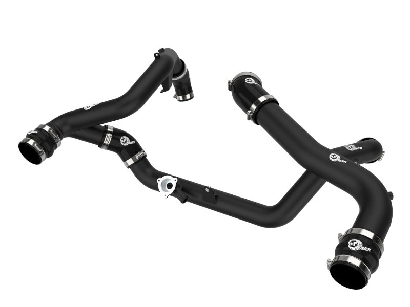 aFe 20-23 Ford Explorer ST V6 3.0L (TT) BladeRunner Aluminum Hot & Cold Charge Pipe Kit - Black | Performance Upgrade for Turbocharged Engines | Perfect for Street Racing & Off-Road Adventures